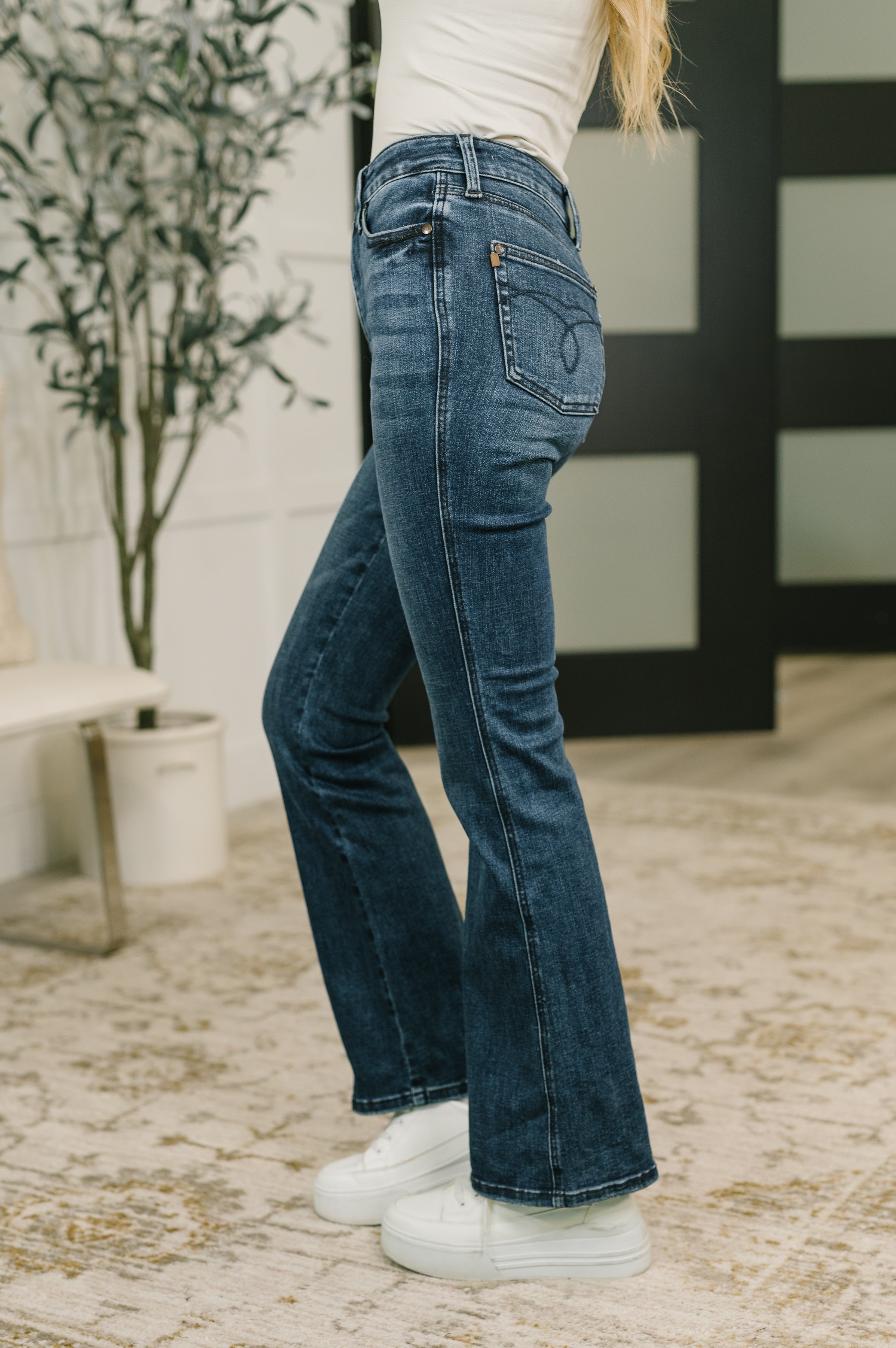 Camille High Waist Tummy Control Bootcut Jean Womens