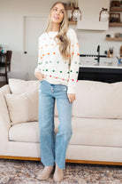 Jodifl Candy Buttons Pom Detail Ivory Sweater Shirts & Tops