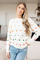 Jodifl Candy Buttons Pom Detail Ivory Sweater Shirts & Tops