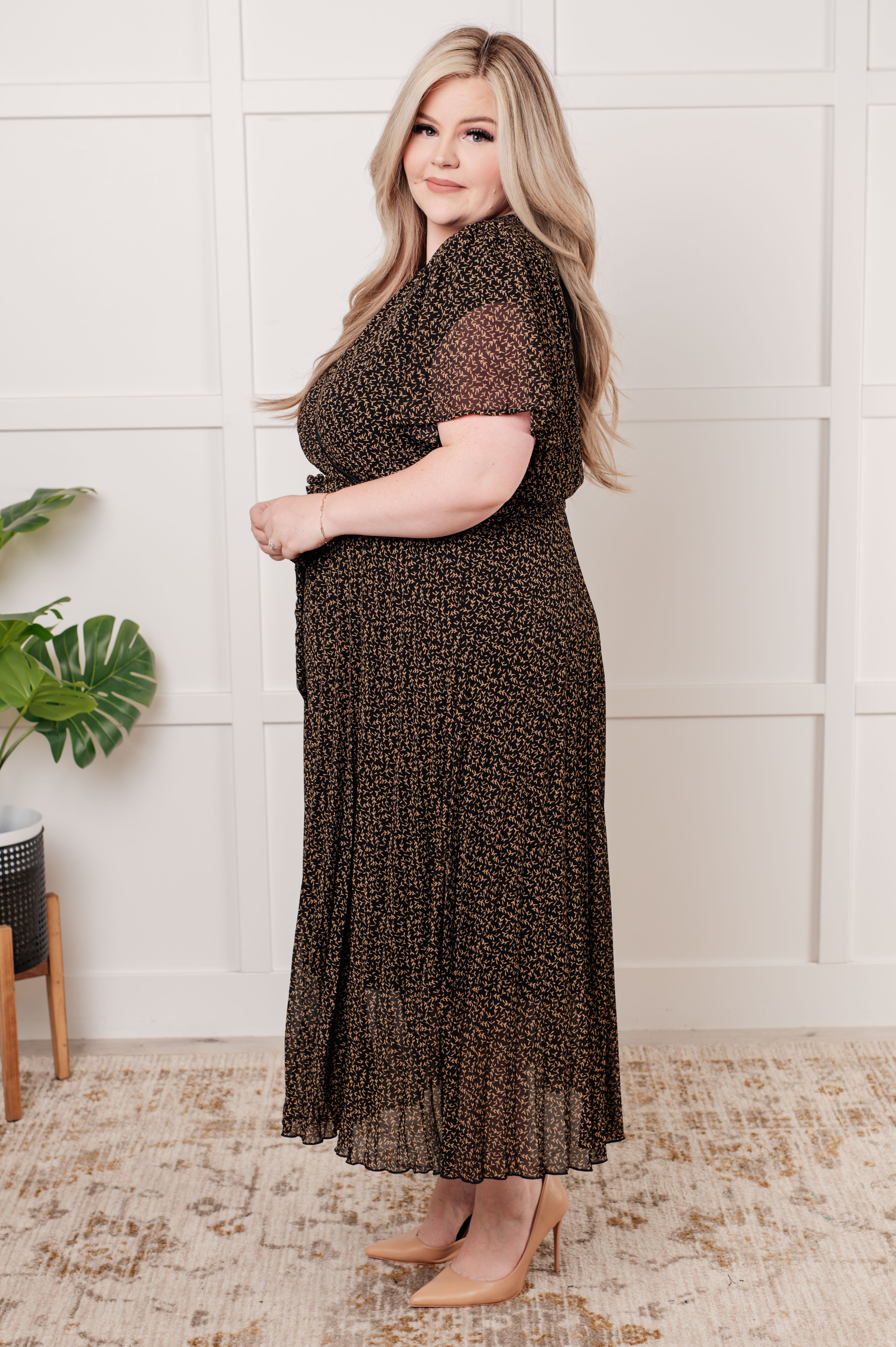 Polagram Cause a Scene Surplice Neck Dress Dresses