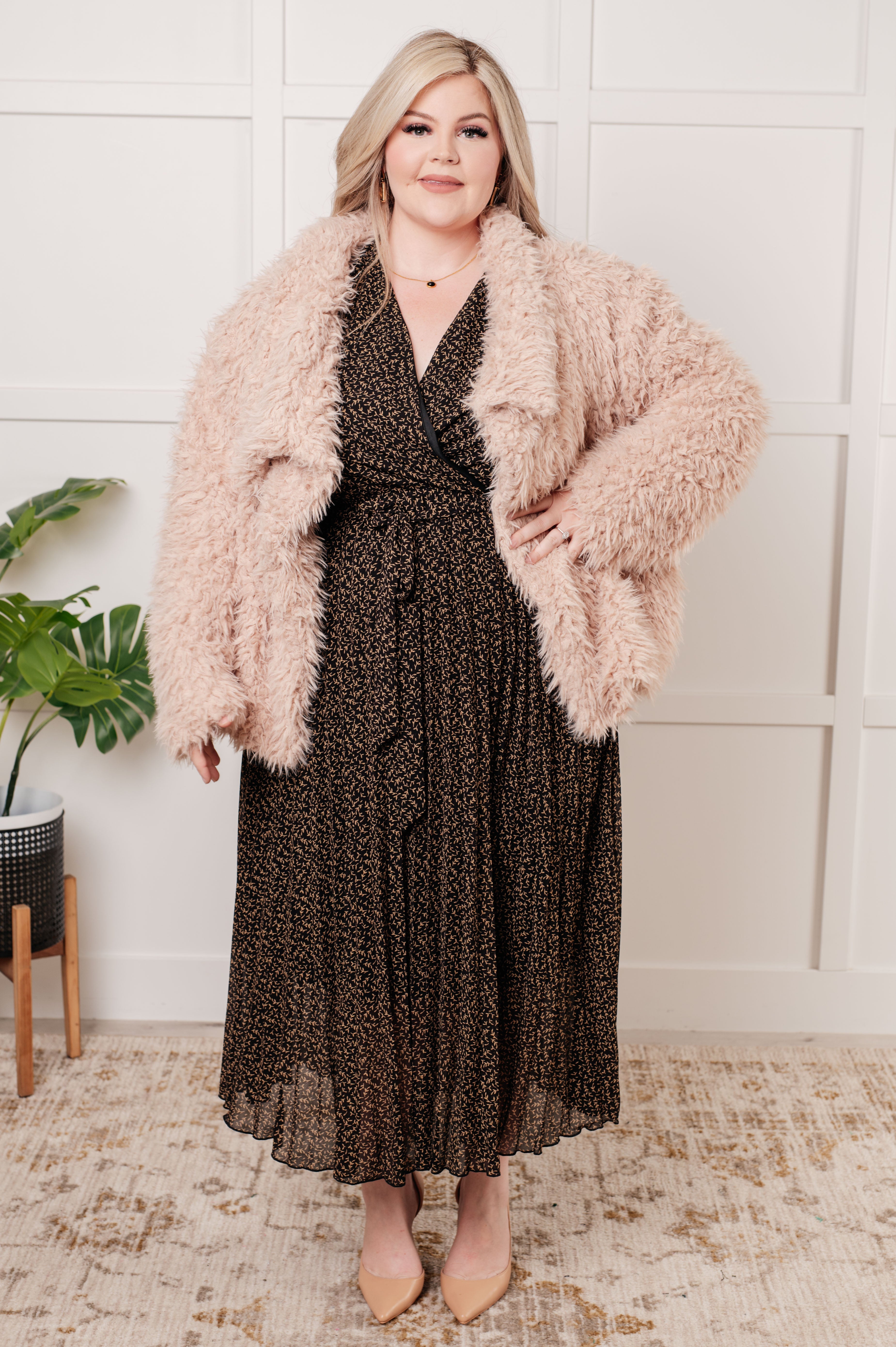 Polagram Cause a Scene Surplice Neck Dress Dresses