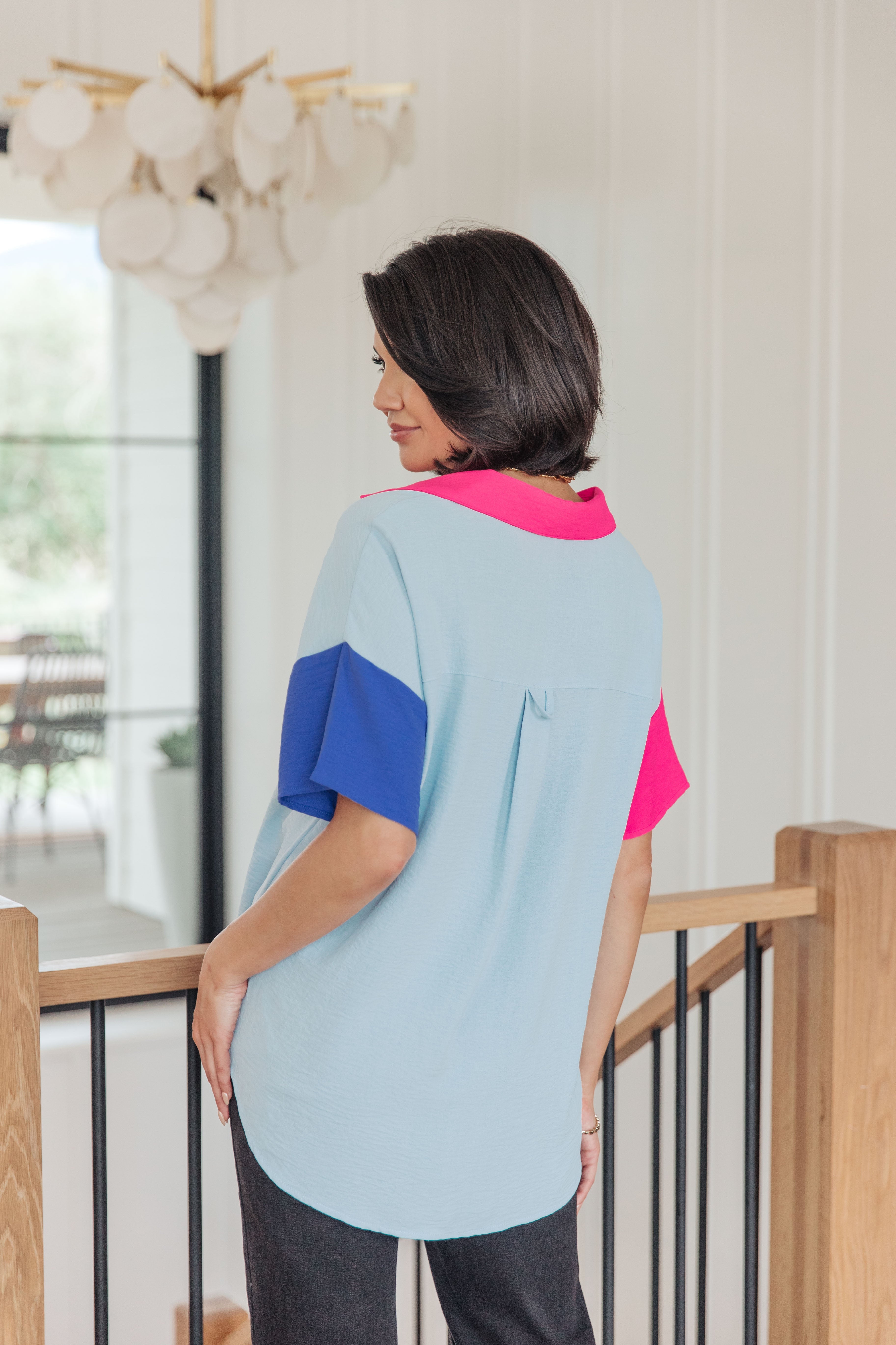 Jodifl Color Me Cool Color Block Top Tops