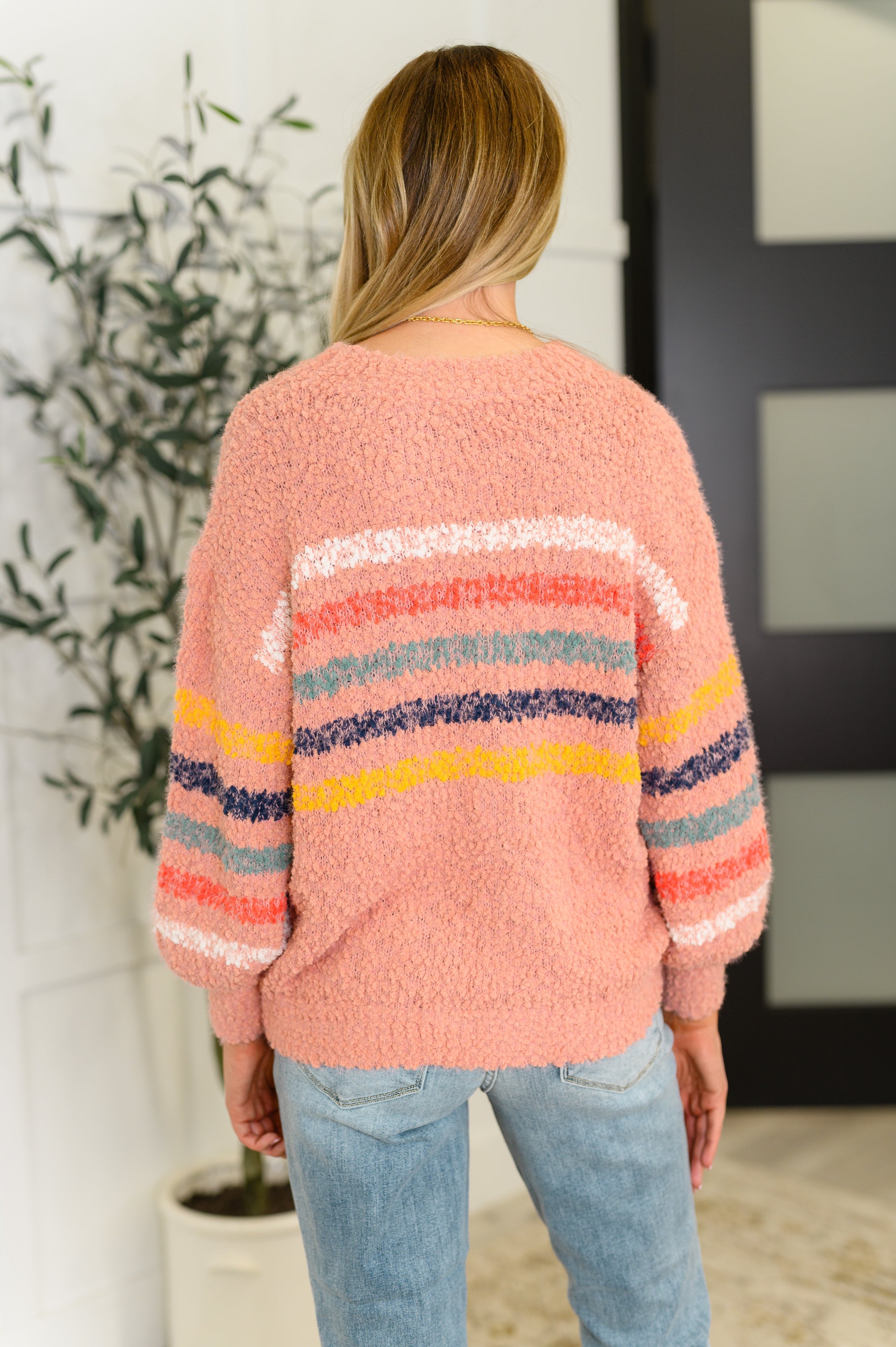 Bluivy Color Me Cute Fuzzy Knit Pullover Womens