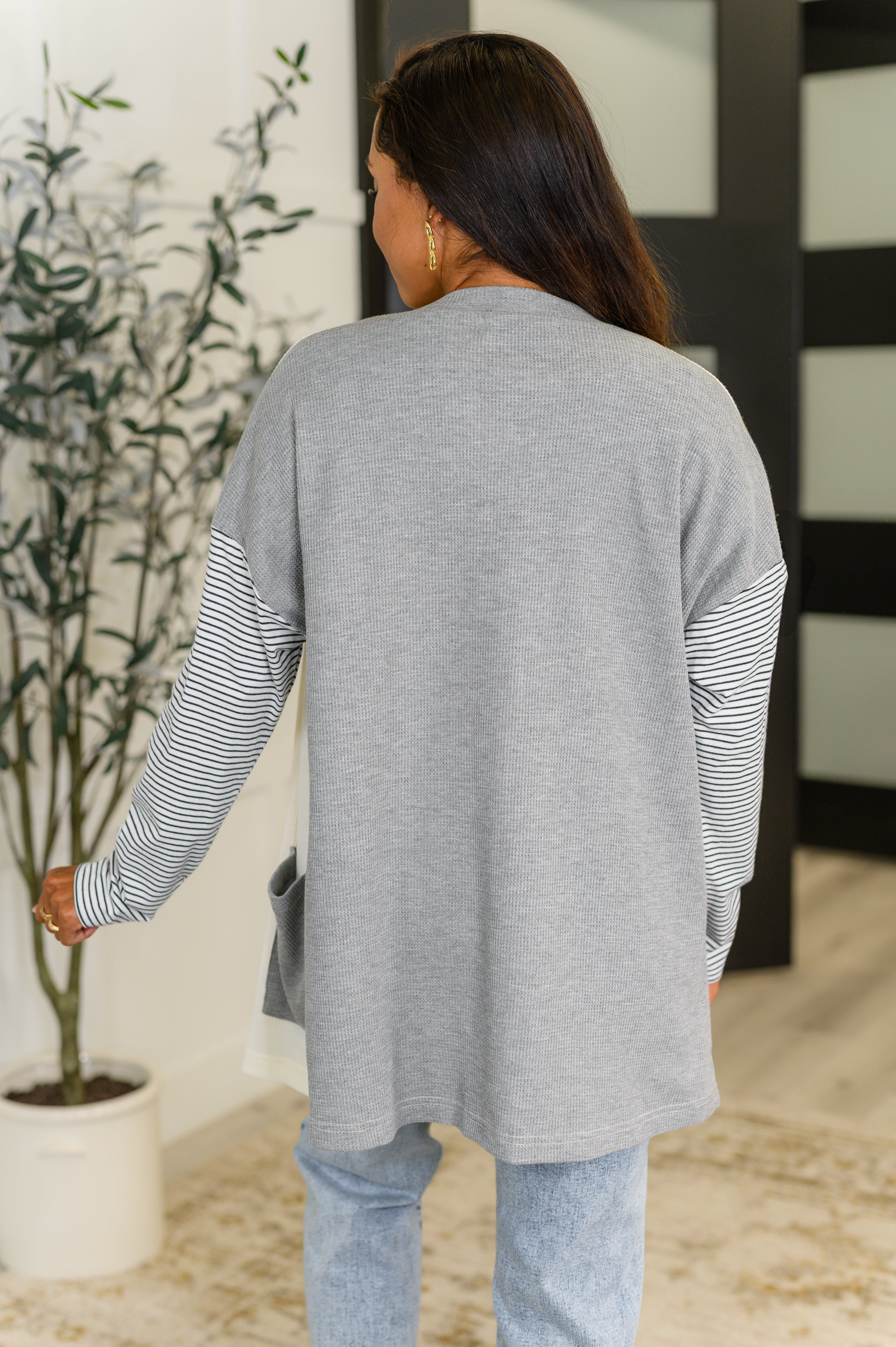 One Eleven North Consider it So Color Block Cardigan Womens