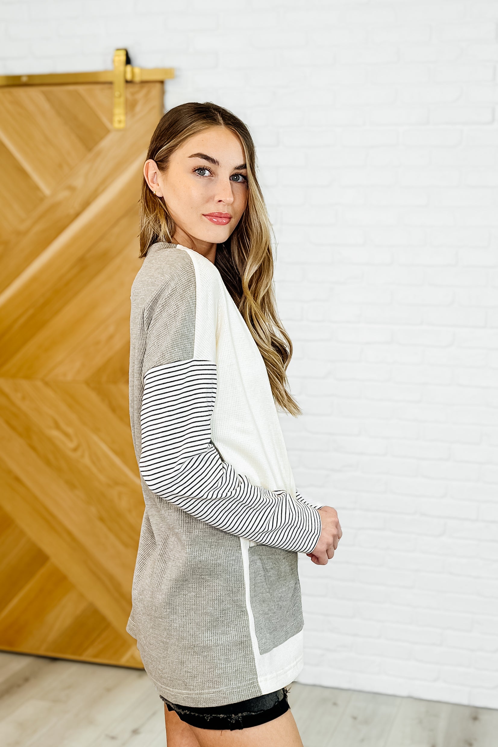 One Eleven North Consider it So Color Block Cardigan Womens