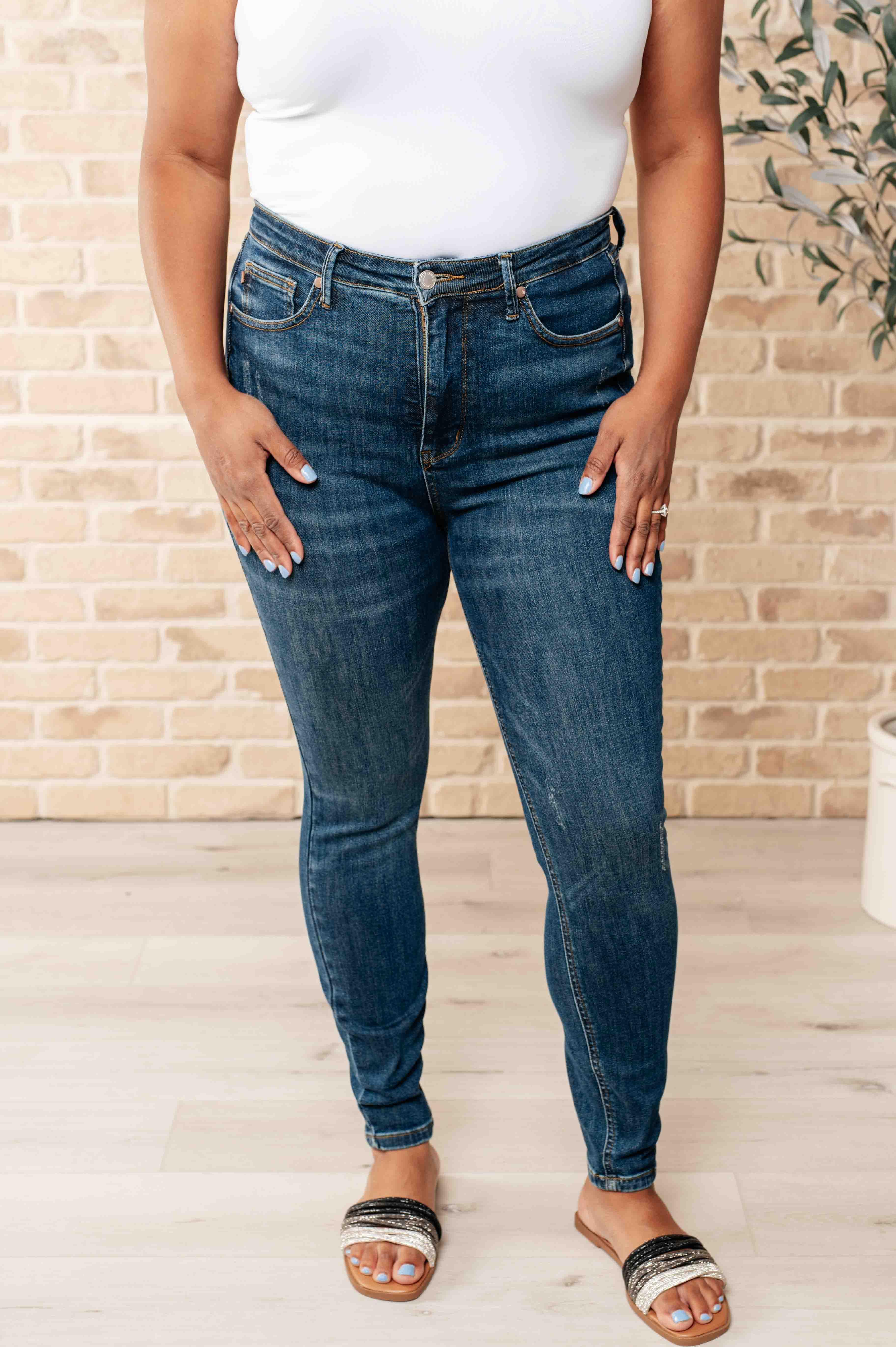 Judy Blue Cora High Rise Control Top Skinny Jeans Pants