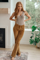 Judy Blue Cordelia Bootcut Corduroy Pants in Camel 24W Womens