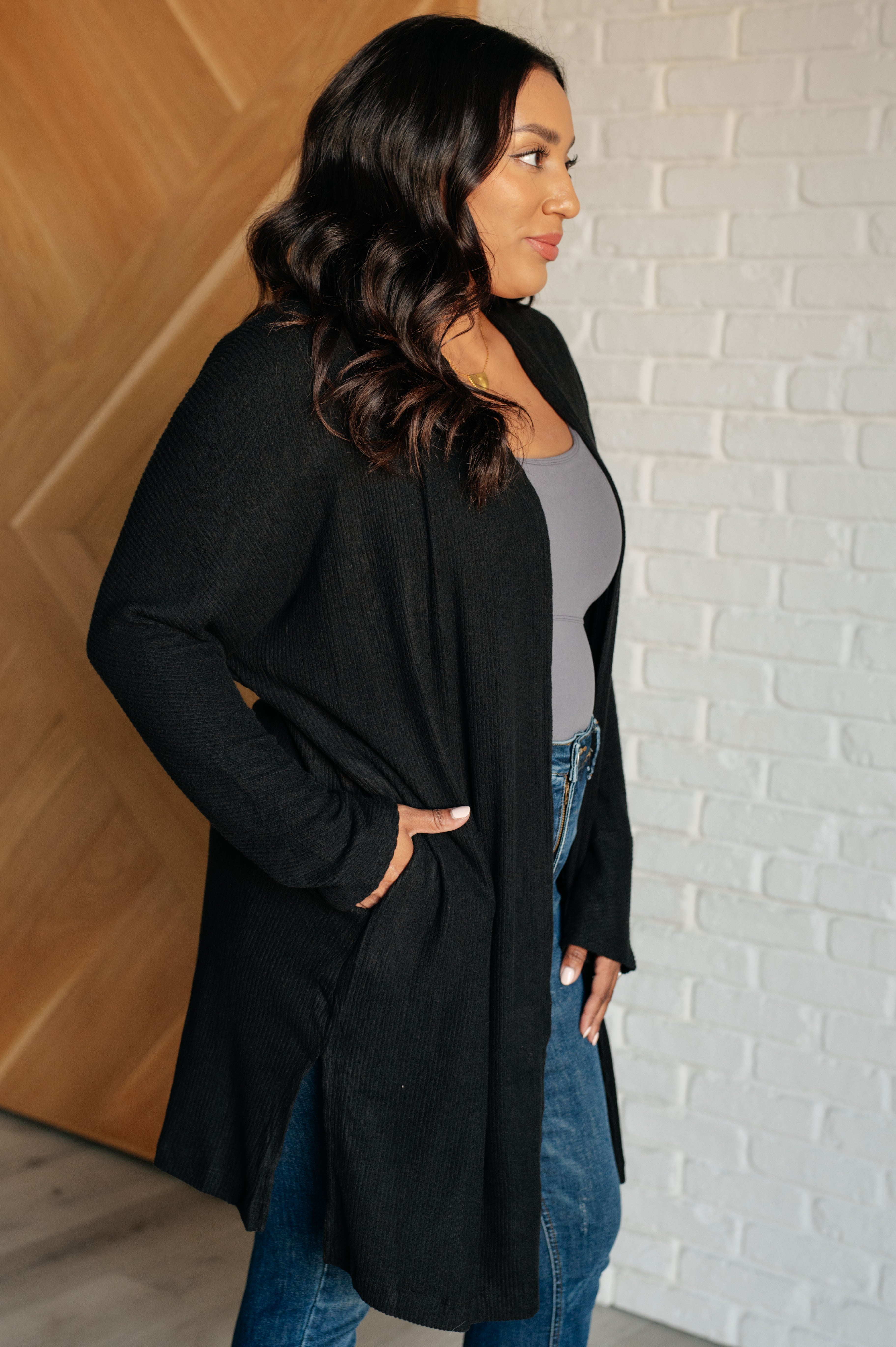 Andree by Unit Cozy Cool Black Cardigan Layers