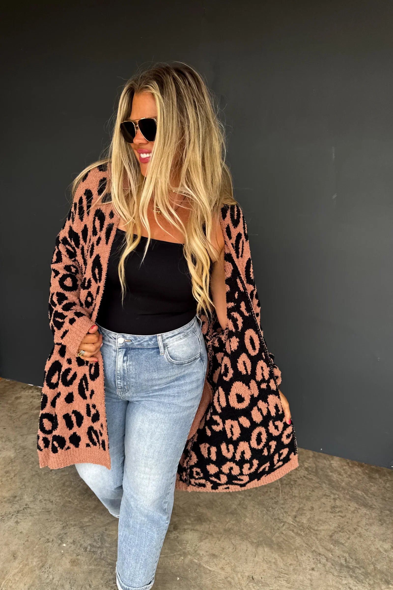 PREORDER: BLAKELEY Cheetah Cloud Cardigan Womens