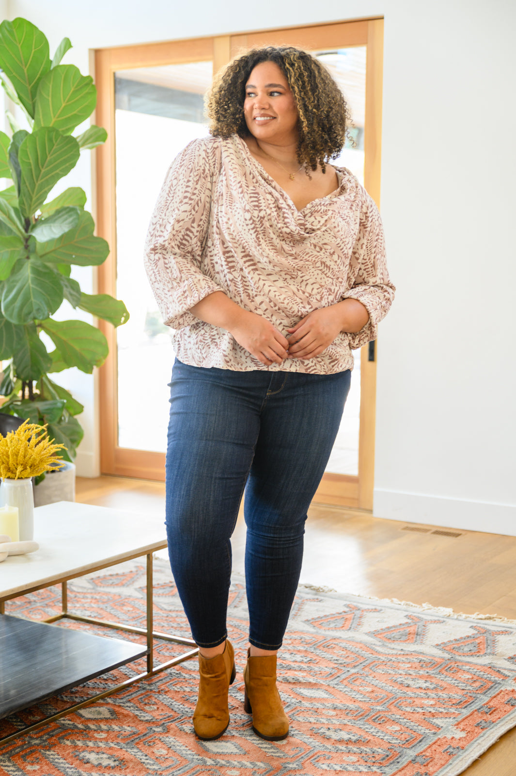 Andree by Unit Take Flight Cowl Neck Top Womens