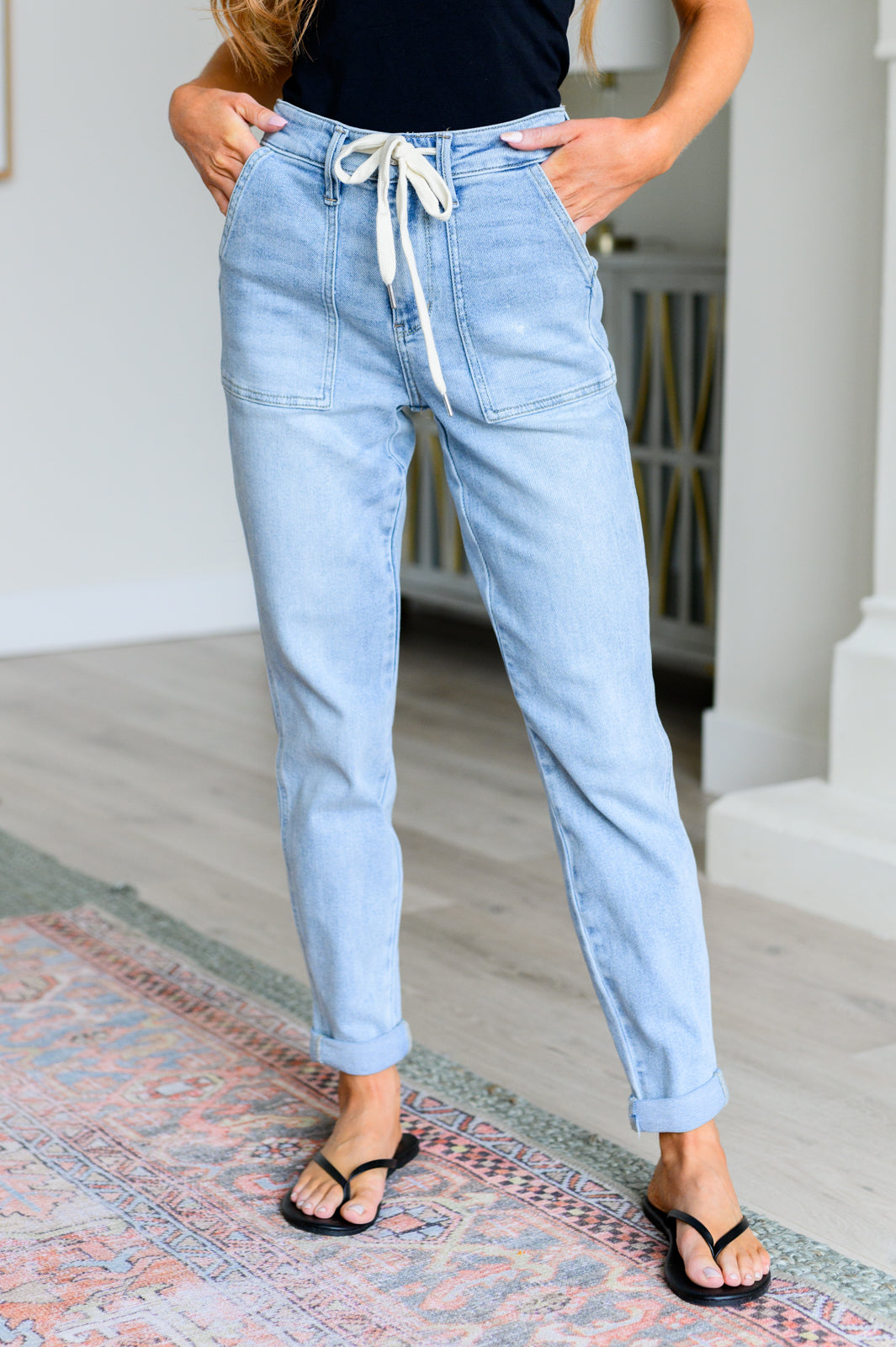 Judy Blue Cooper High Rise Vintage Denim Jogger 24W Womens