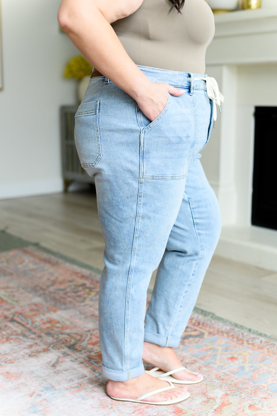 Judy Blue Cooper High Rise Vintage Denim Jogger Womens