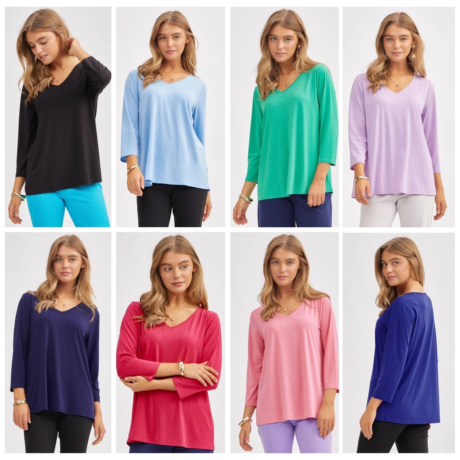 Dear Scarlett Signature Classic V-Neck Top Womens