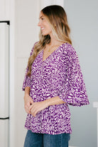 Dear Scarlett Dearest Dreamer Peplum Top in Painted Purple Tops