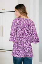 Dear Scarlett Dearest Dreamer Peplum Top in Painted Purple Tops