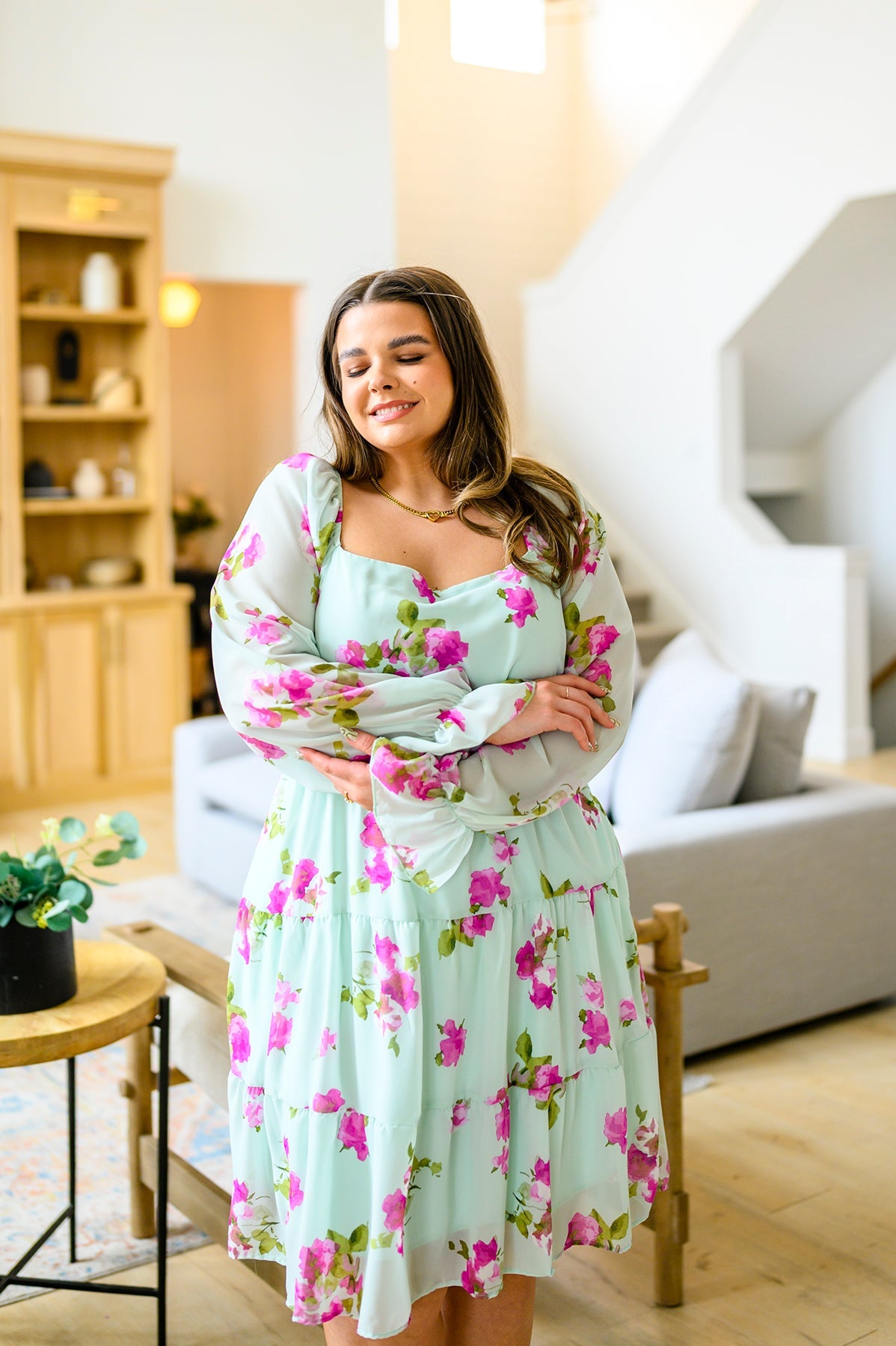 Haptics Delightfully Yours Floral Dress Womens