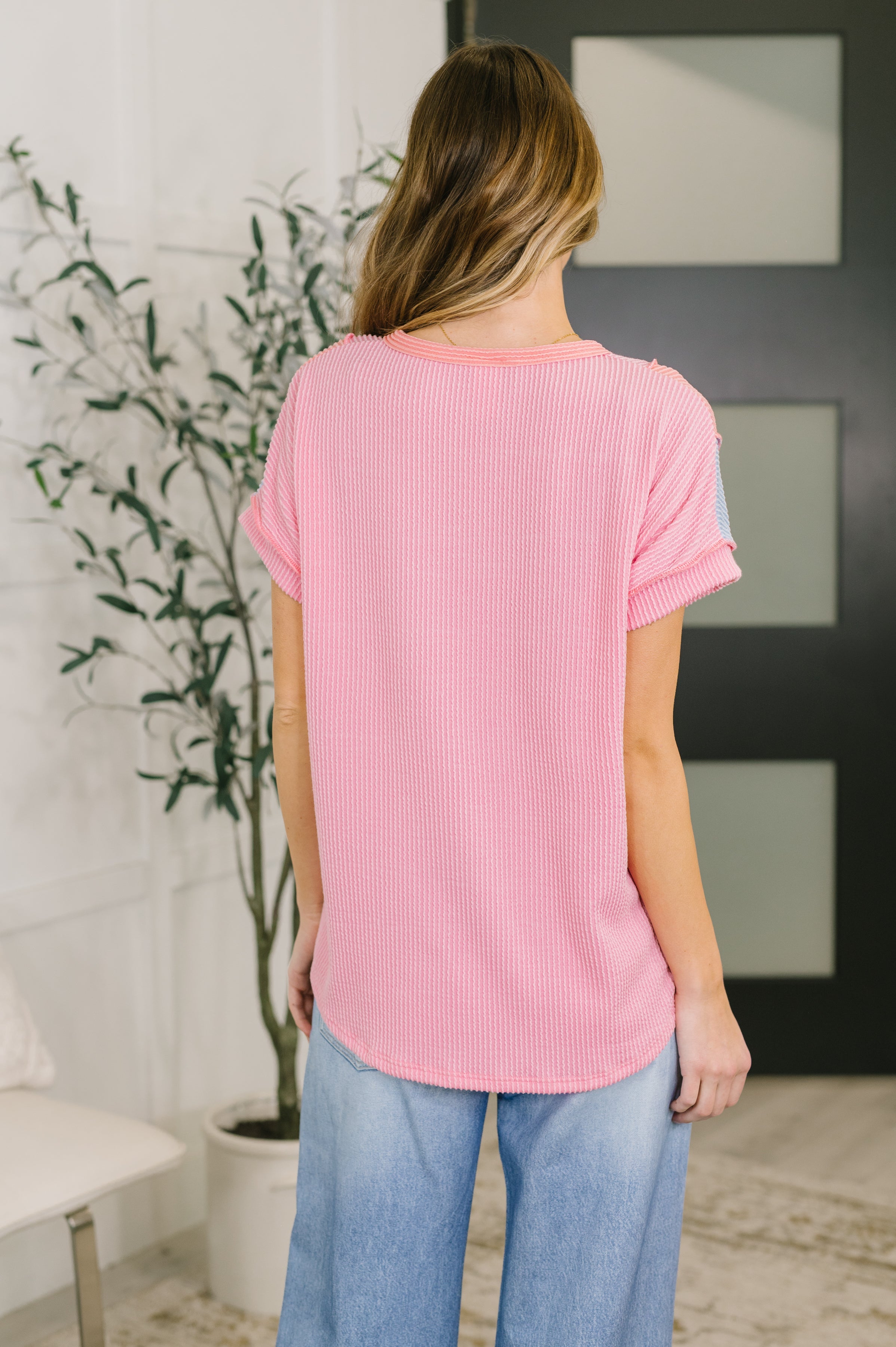 7th Ray Don't Stop Til' You Get Enough Color Block Top Womens