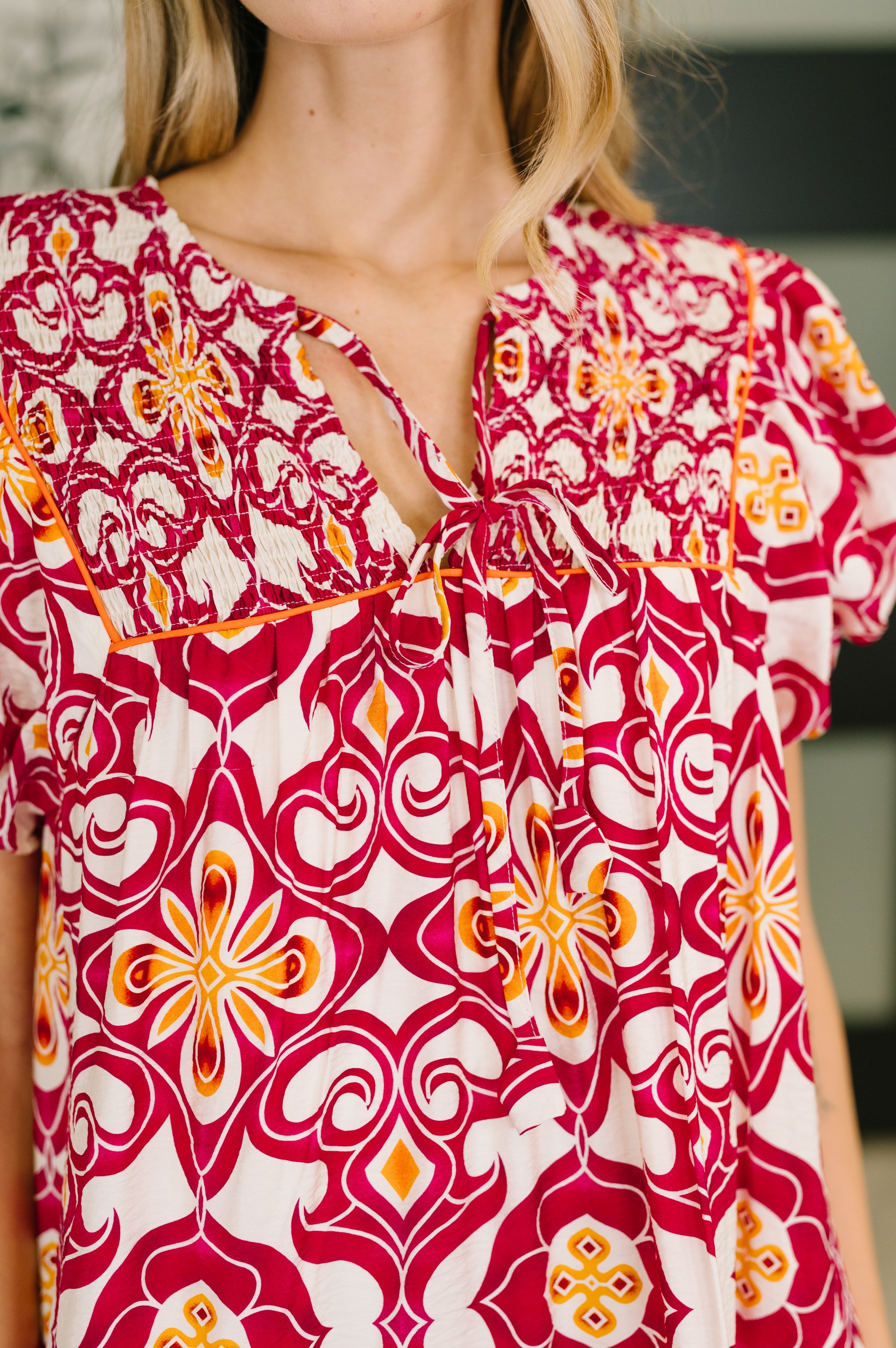 GiGio Don't You Go Away Balloon Sleeve Dress Womens