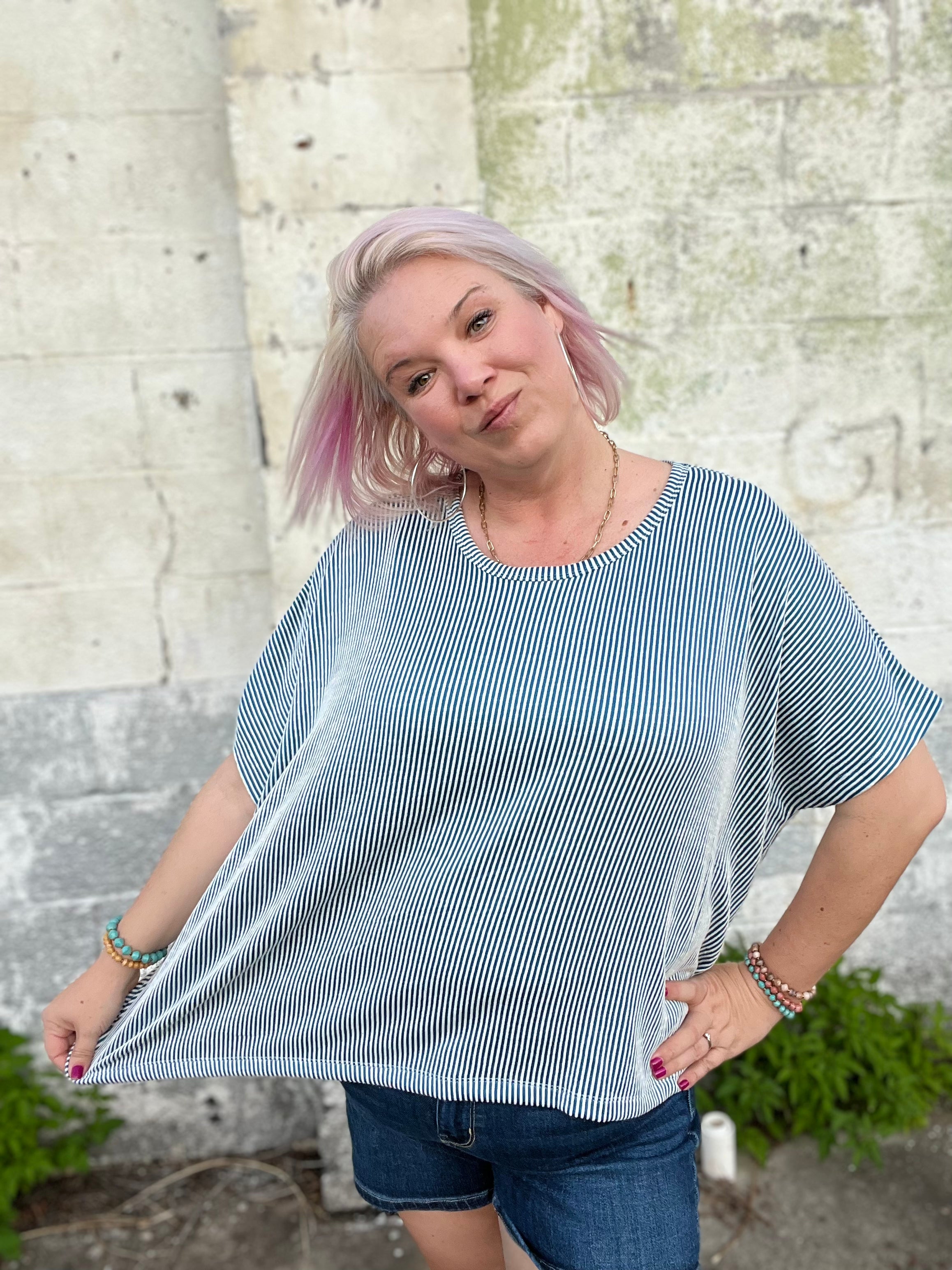 Zenana Ribbed Oversized Top