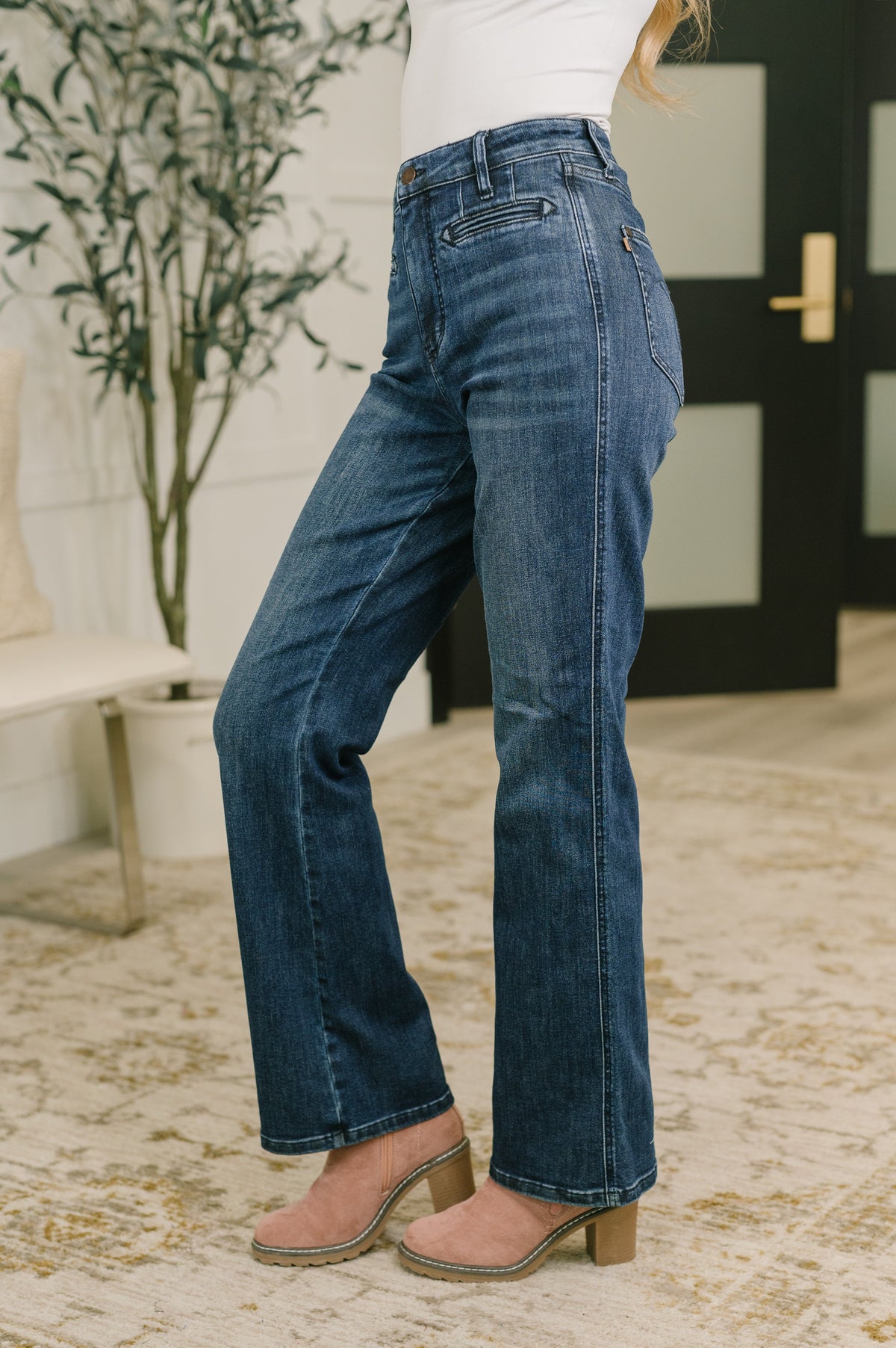 Judy Blue Emmy High Waist Bootcut Jean with Welt Pockets Womens