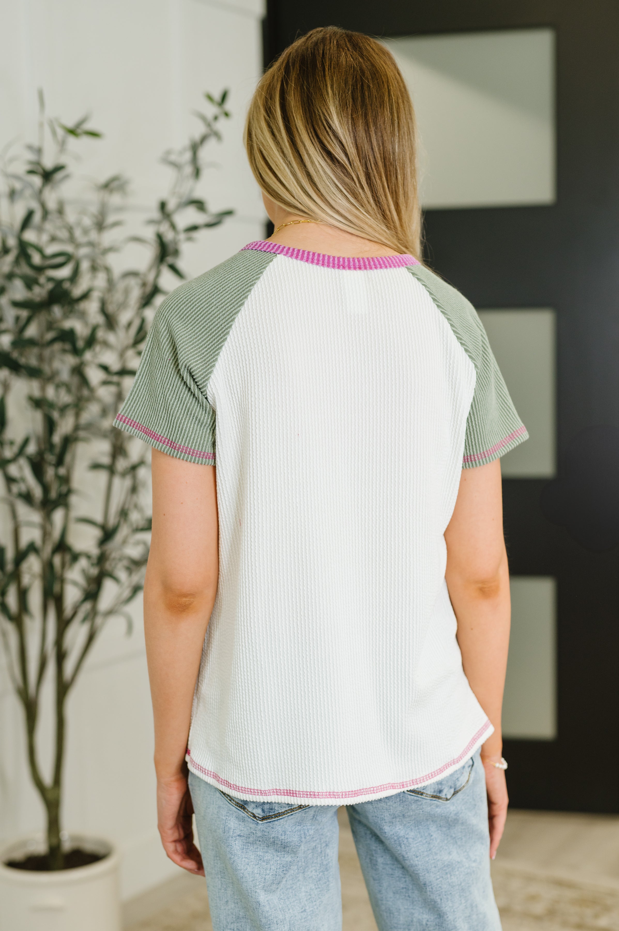 7th Ray Everyday Envy Cable Ribbed Knit in Light Olive Womens