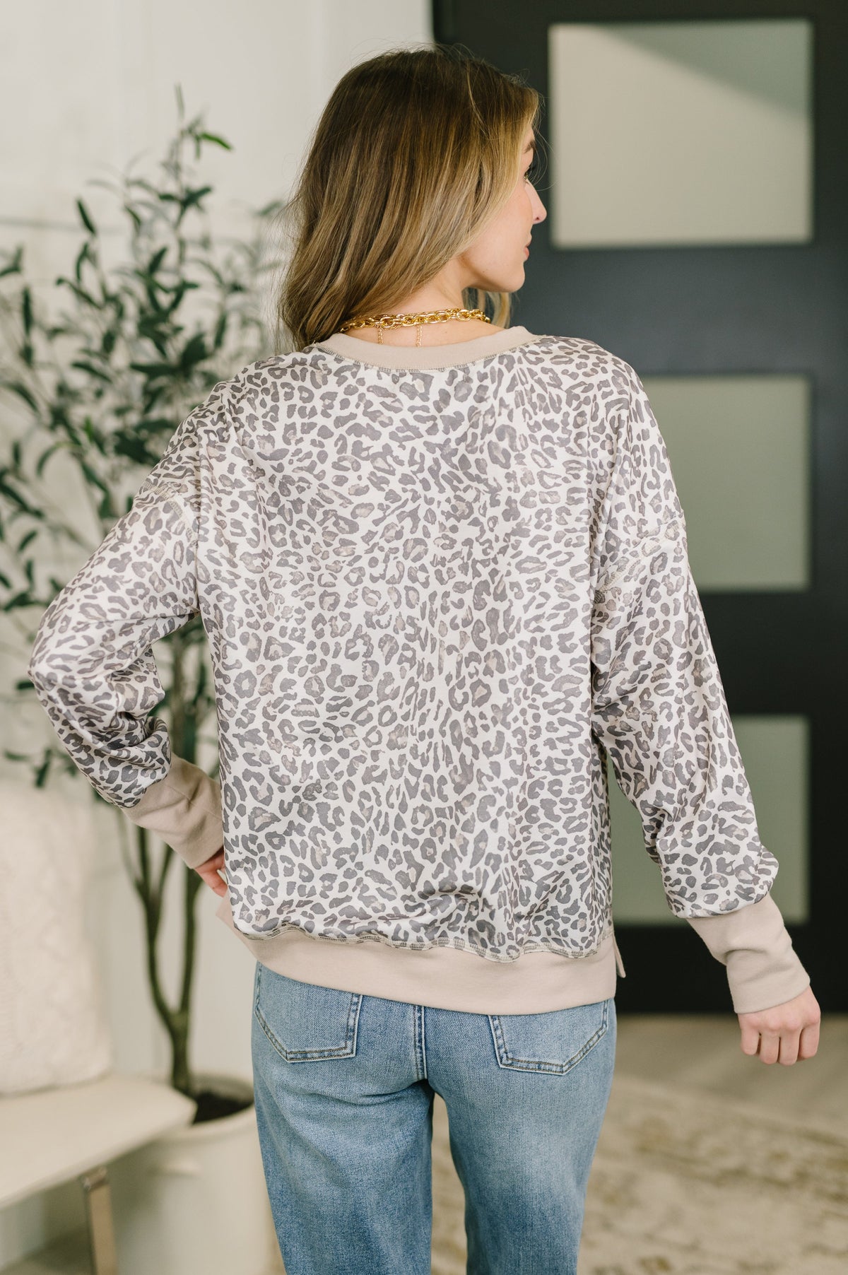 One Eleven North Everything You Need Patchwork Crew Neck Pullover Womens