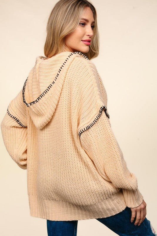 Wrapped in Grace Knit Sweater in Warm Taupe