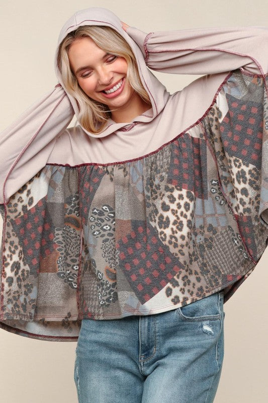 Haptics Animal Patchwork Hoodie