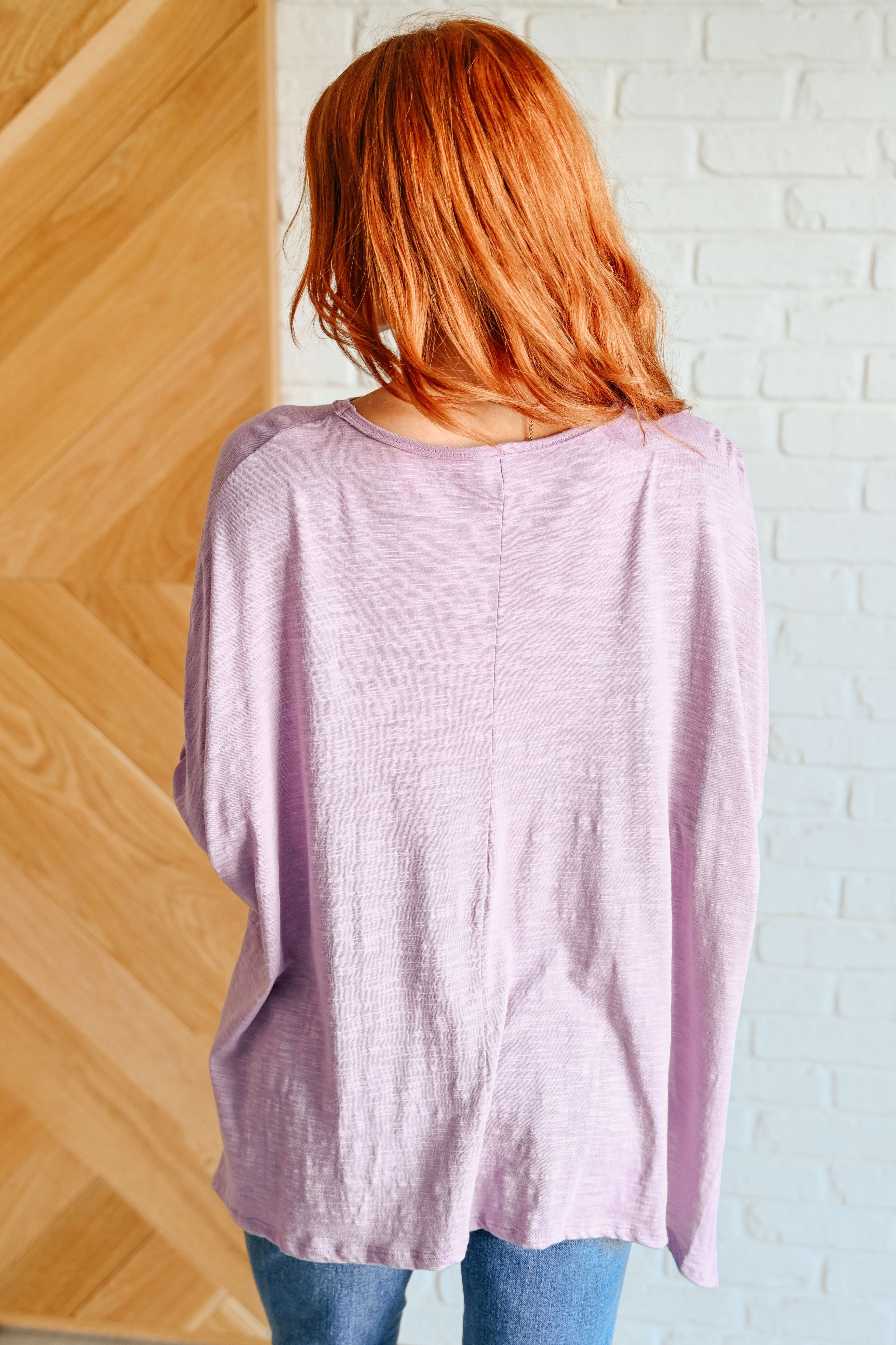 Face It Together Step Hem Purple Pullover Tops