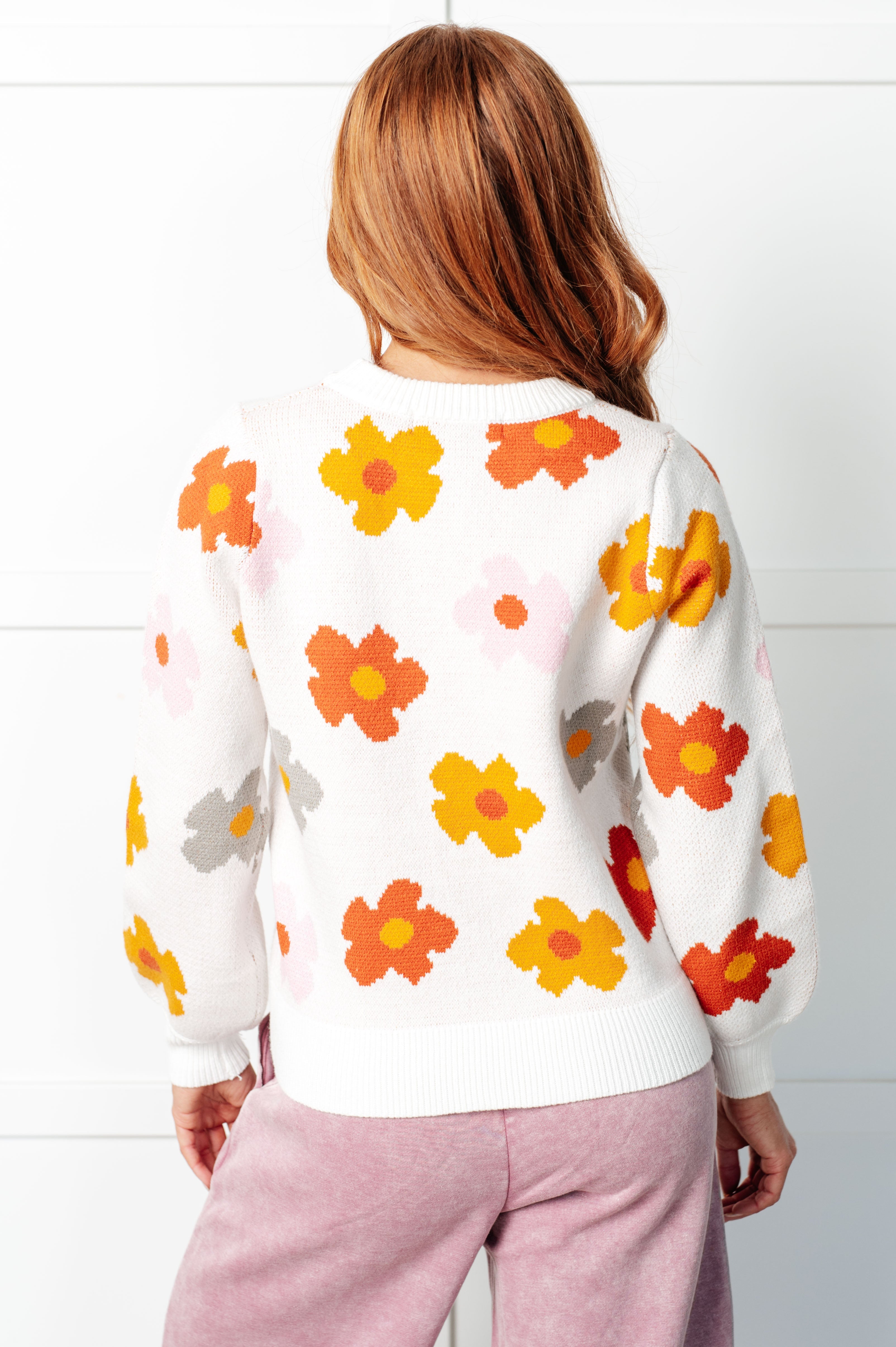 One Eleven North Falling Flowers Floral Sweater Tops