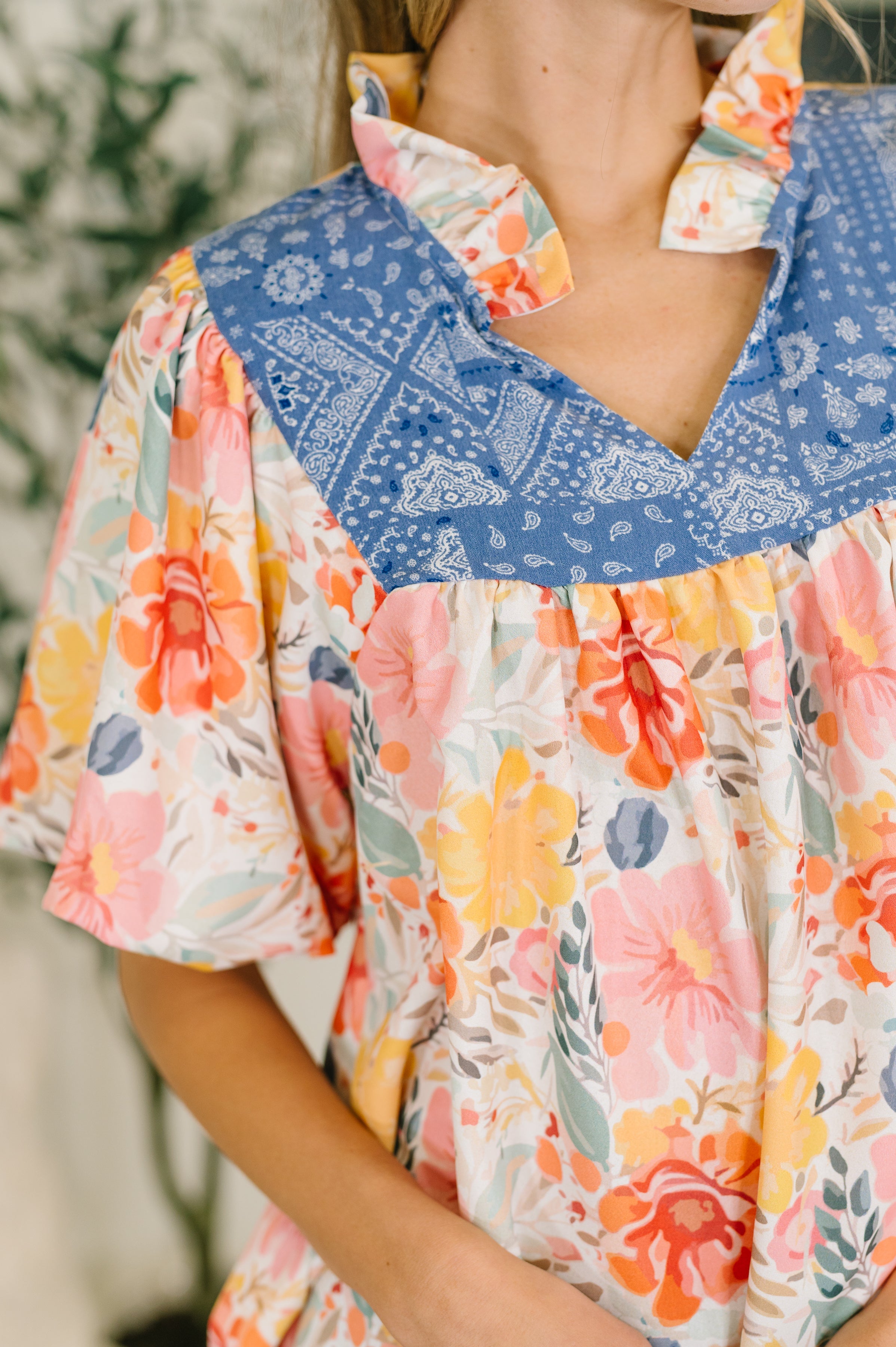 Haptics Feel The Way That I Want Balloon Sleeve Blouse Womens