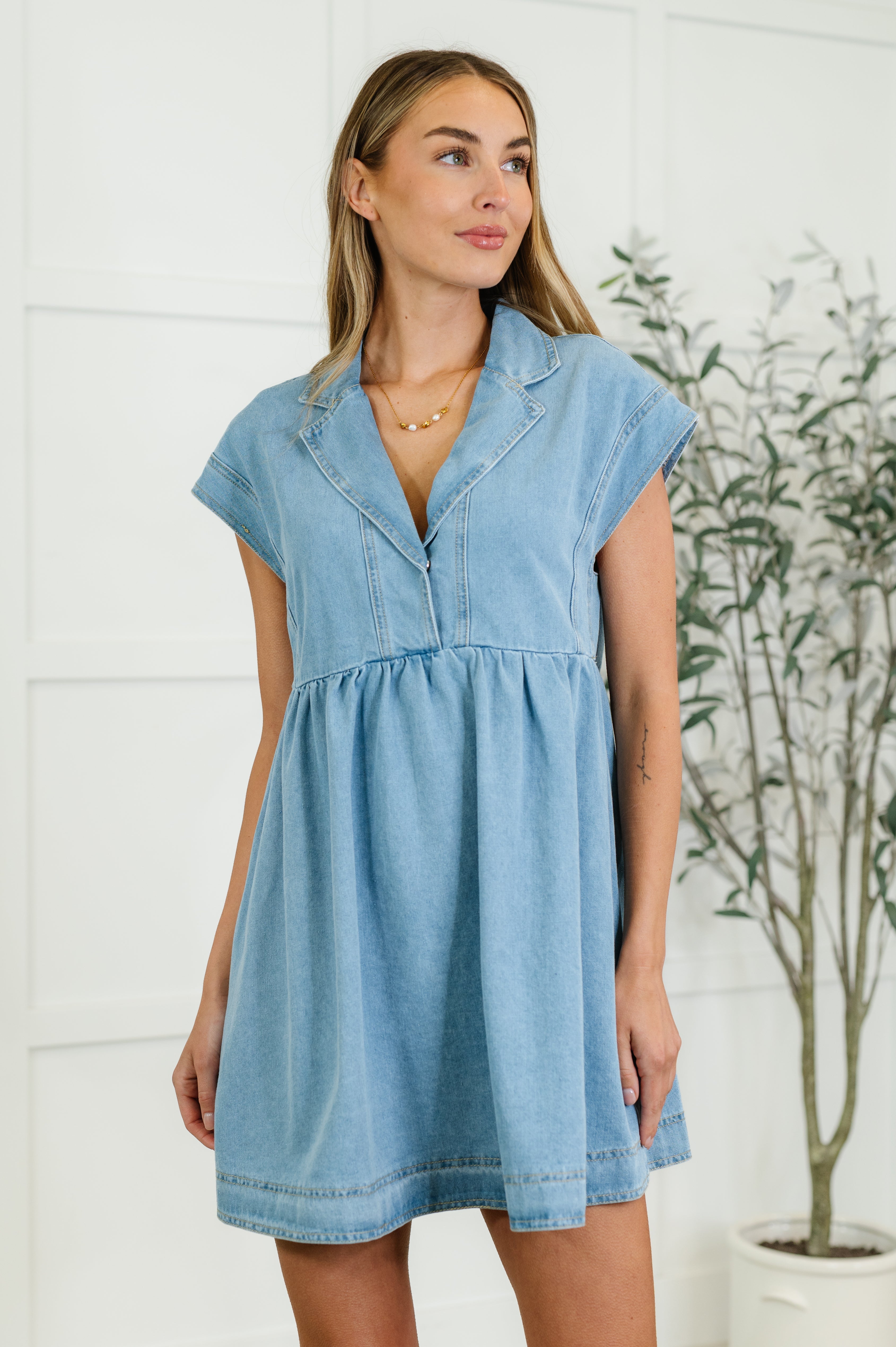 One Eleven North First Rodeo Denim Dress Womens