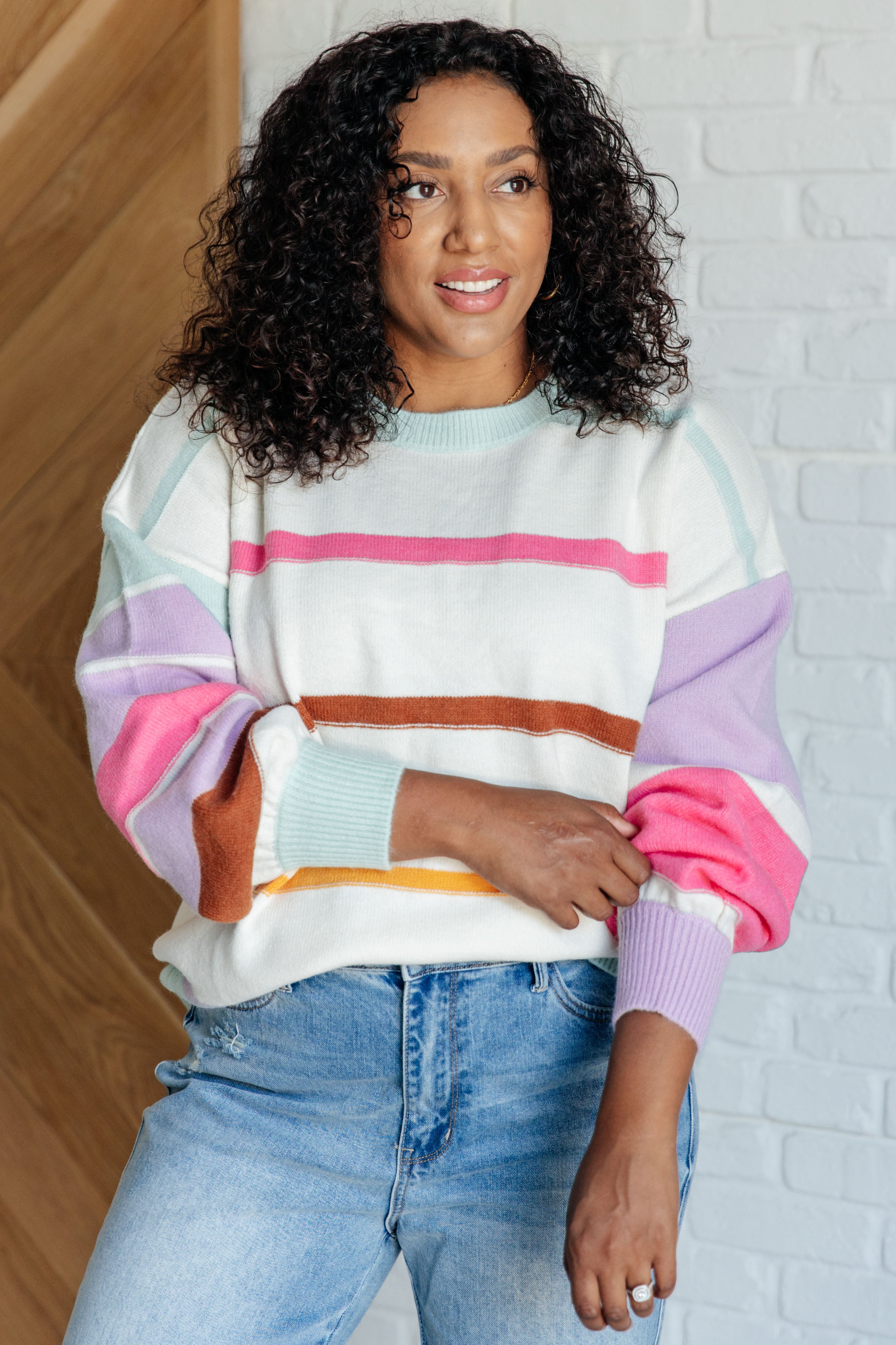 One Eleven North Flawless Features Striped Sweater Shirts & Tops