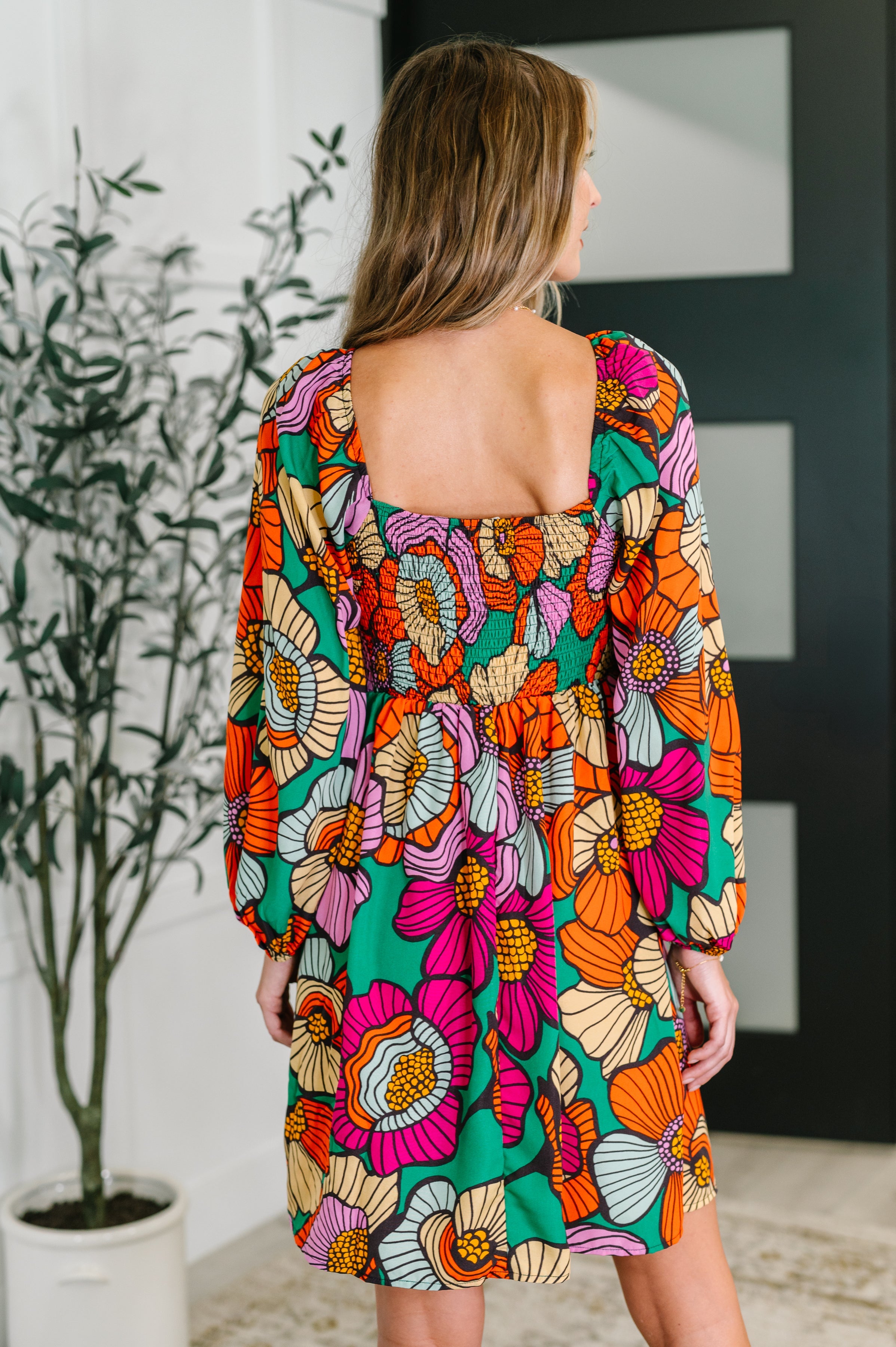 Oddi Floral Affairs Scoop Neck Dress Womens