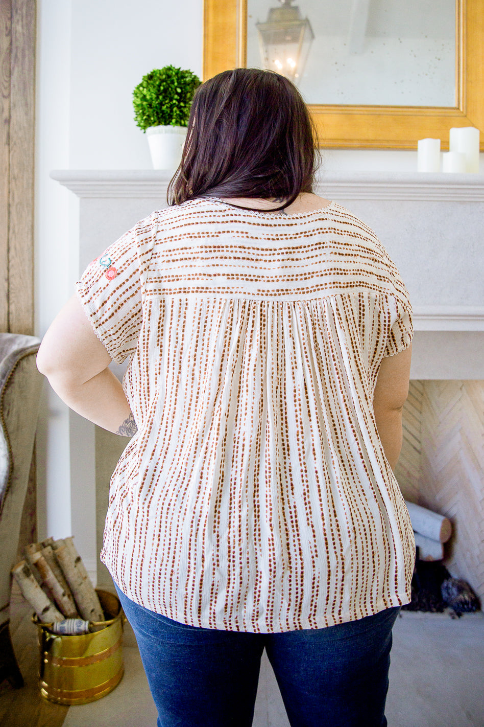 Floral Goals Blouse Womens