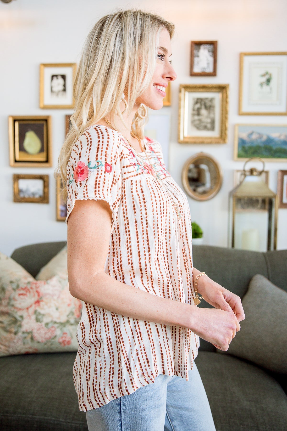 Floral Goals Blouse Womens