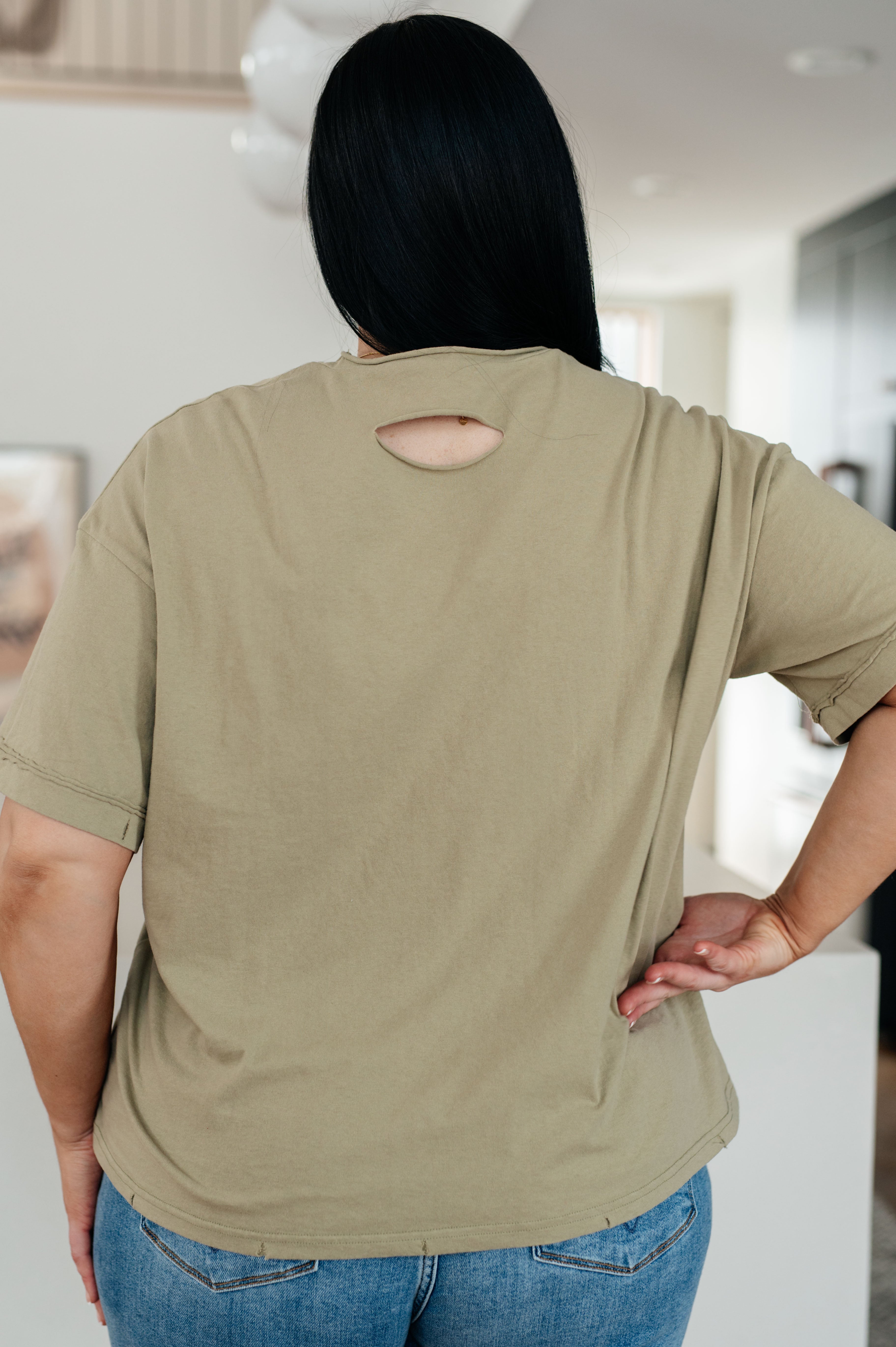 Sew In Love Future Ex-Boyfriend Distressed Jersey Knit T-Shirt Tops