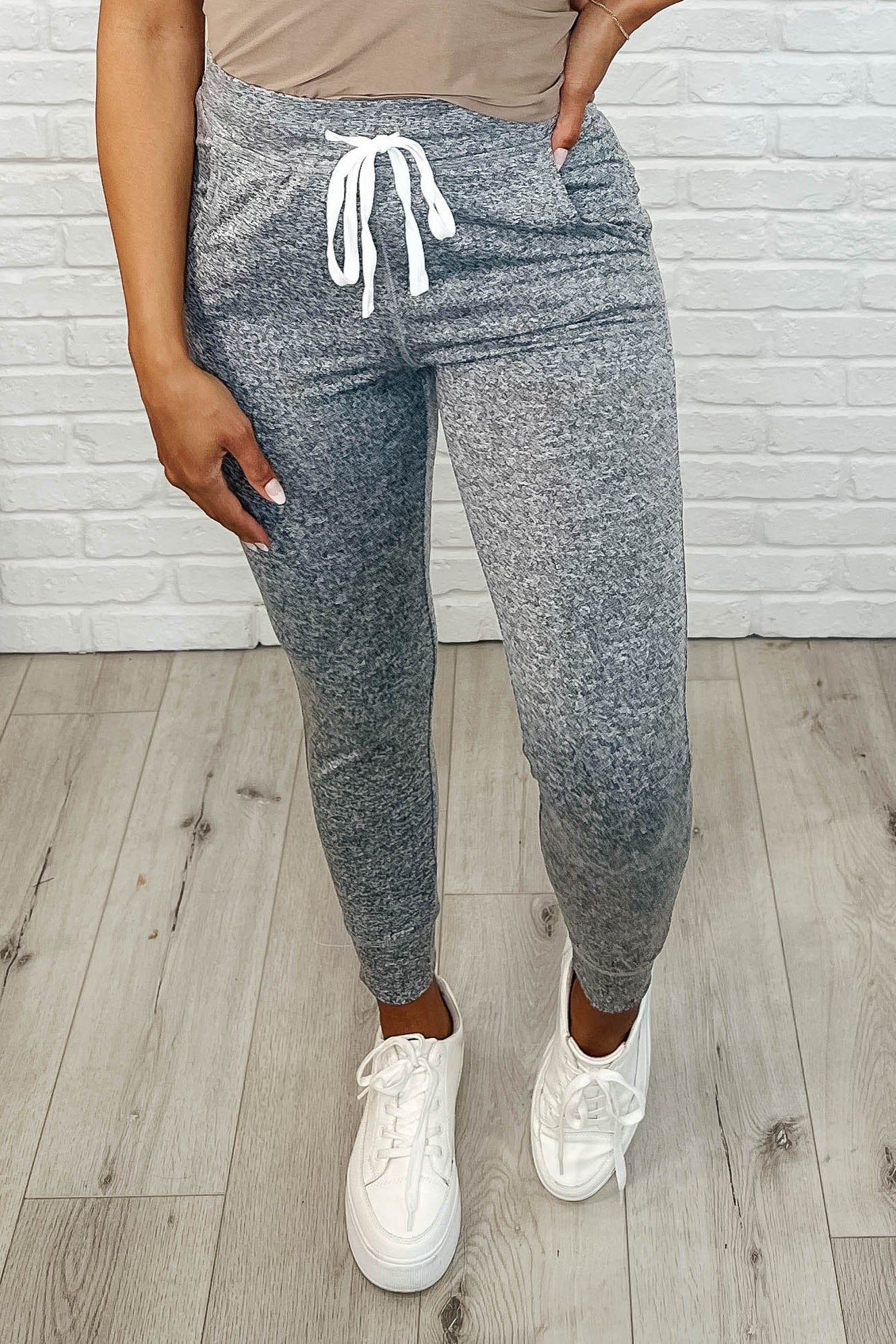 One Eleven North Giving the Run Around Joggers in Gray Womens