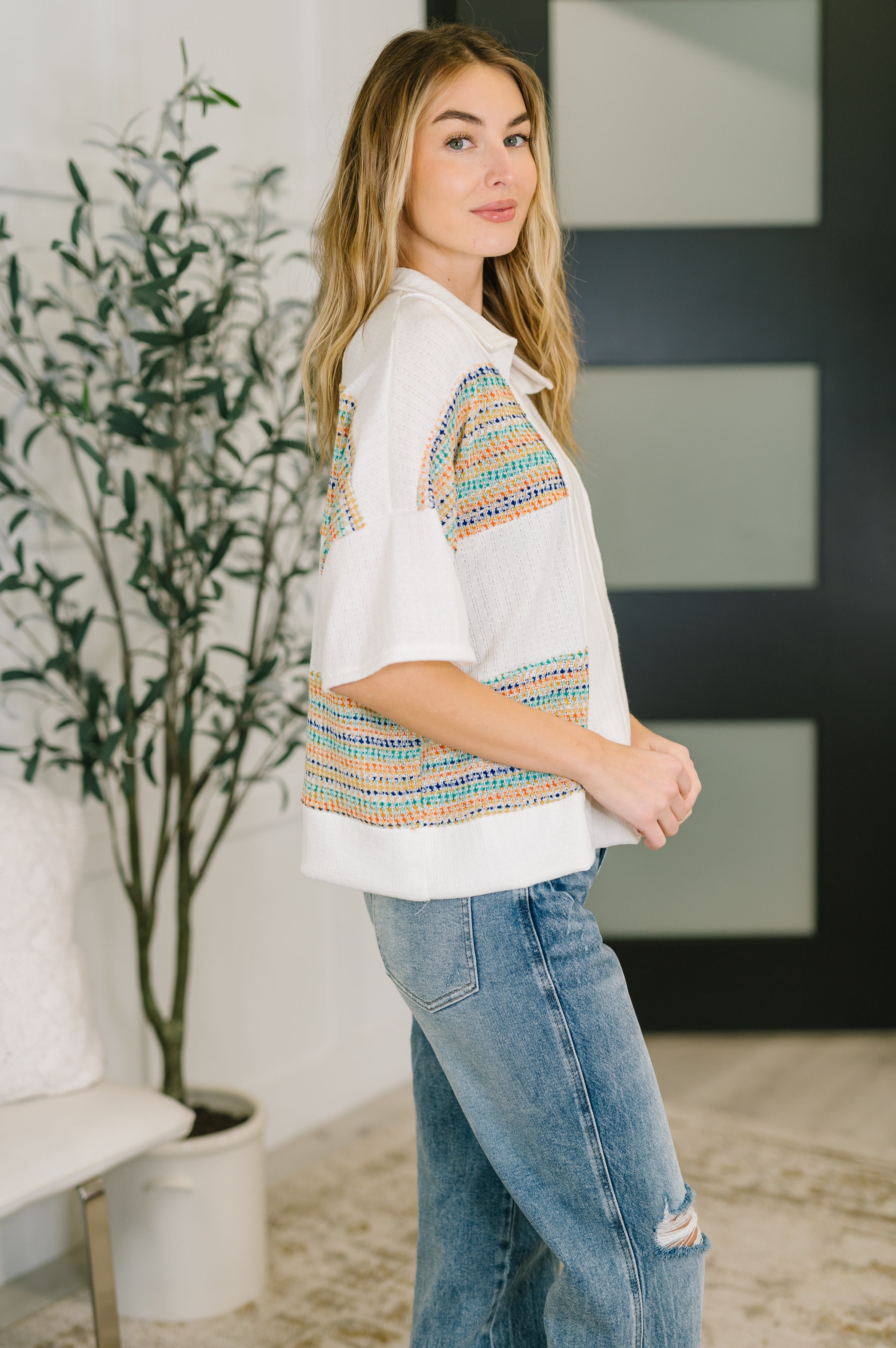 Haptics Good For Me Collared Knit Top Womens