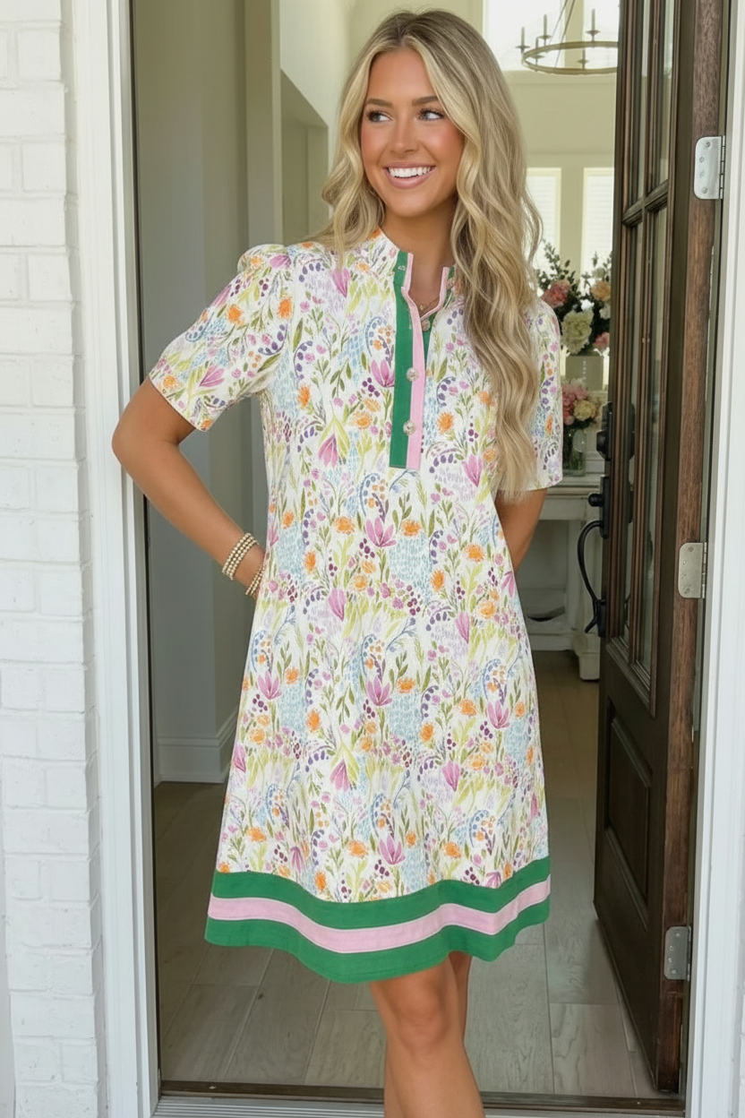 Haptics Spring Ready Floral Shift Dress