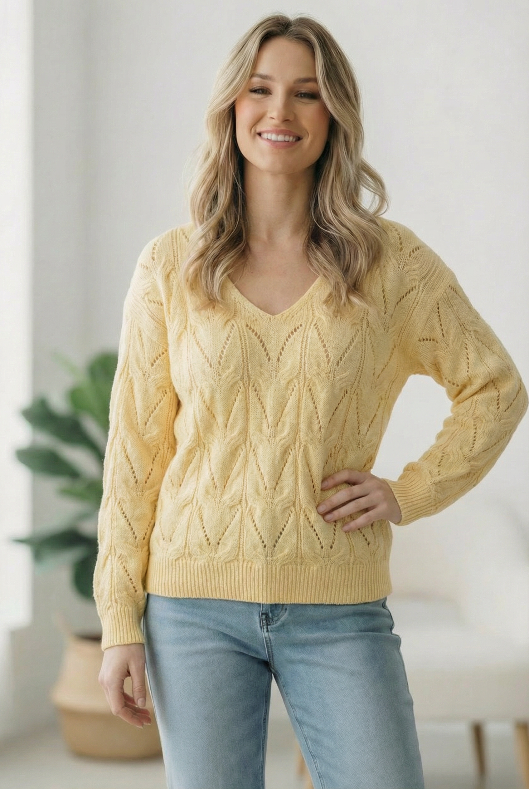 Haptics I'll Meet You at the Tennis Match Patterned Sweater