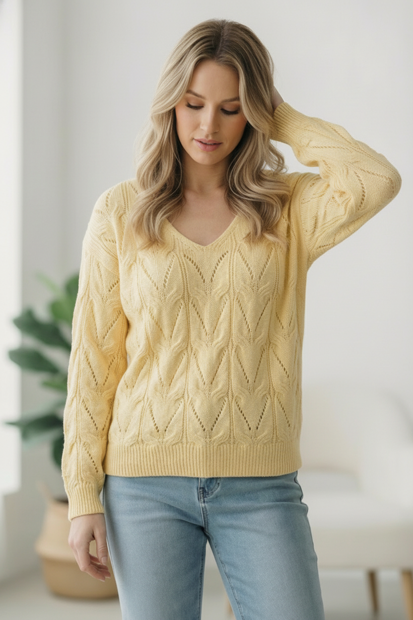 Haptics I'll Meet You at the Tennis Match Patterned Sweater