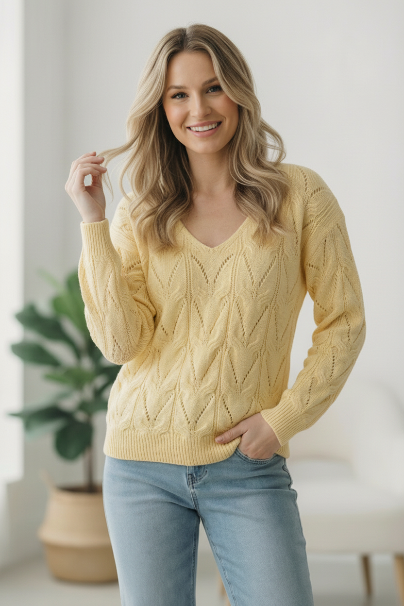 Haptics I'll Meet You at the Tennis Match Patterned Sweater