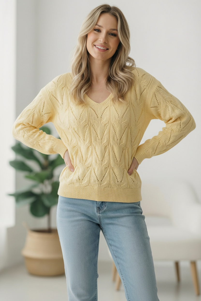 Haptics I'll Meet You at the Tennis Match Patterned Sweater