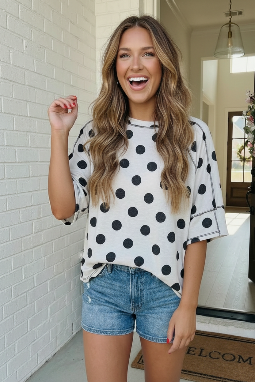 Haptics Dots All I Need Oversized Tee