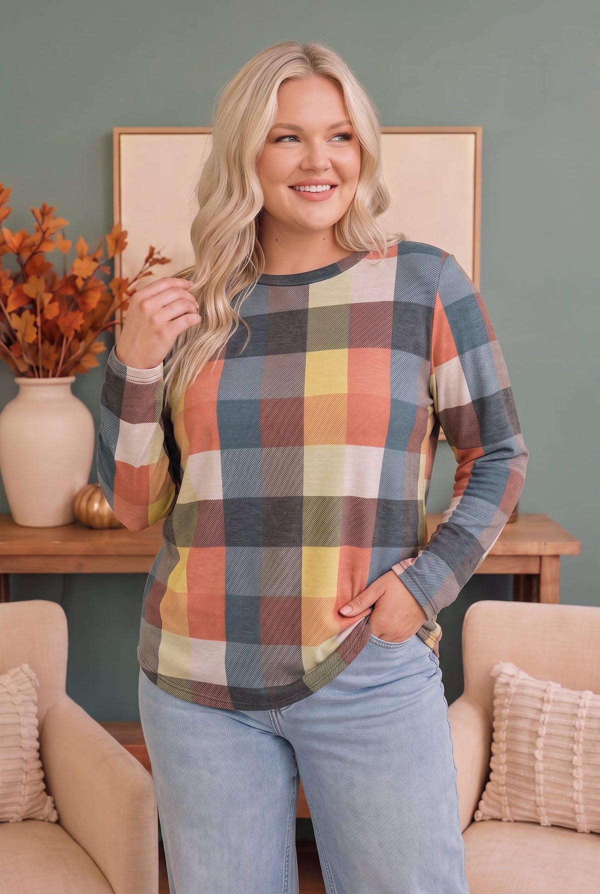 Haptics Check Those Boxes Long Sleeve Top