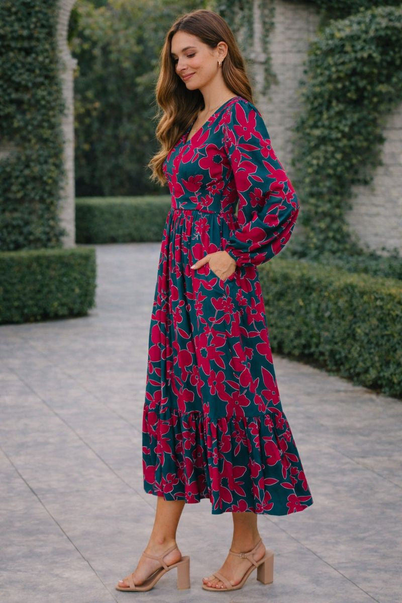 Haptics She's Just the Girl for Me V-Neck Dress Womens