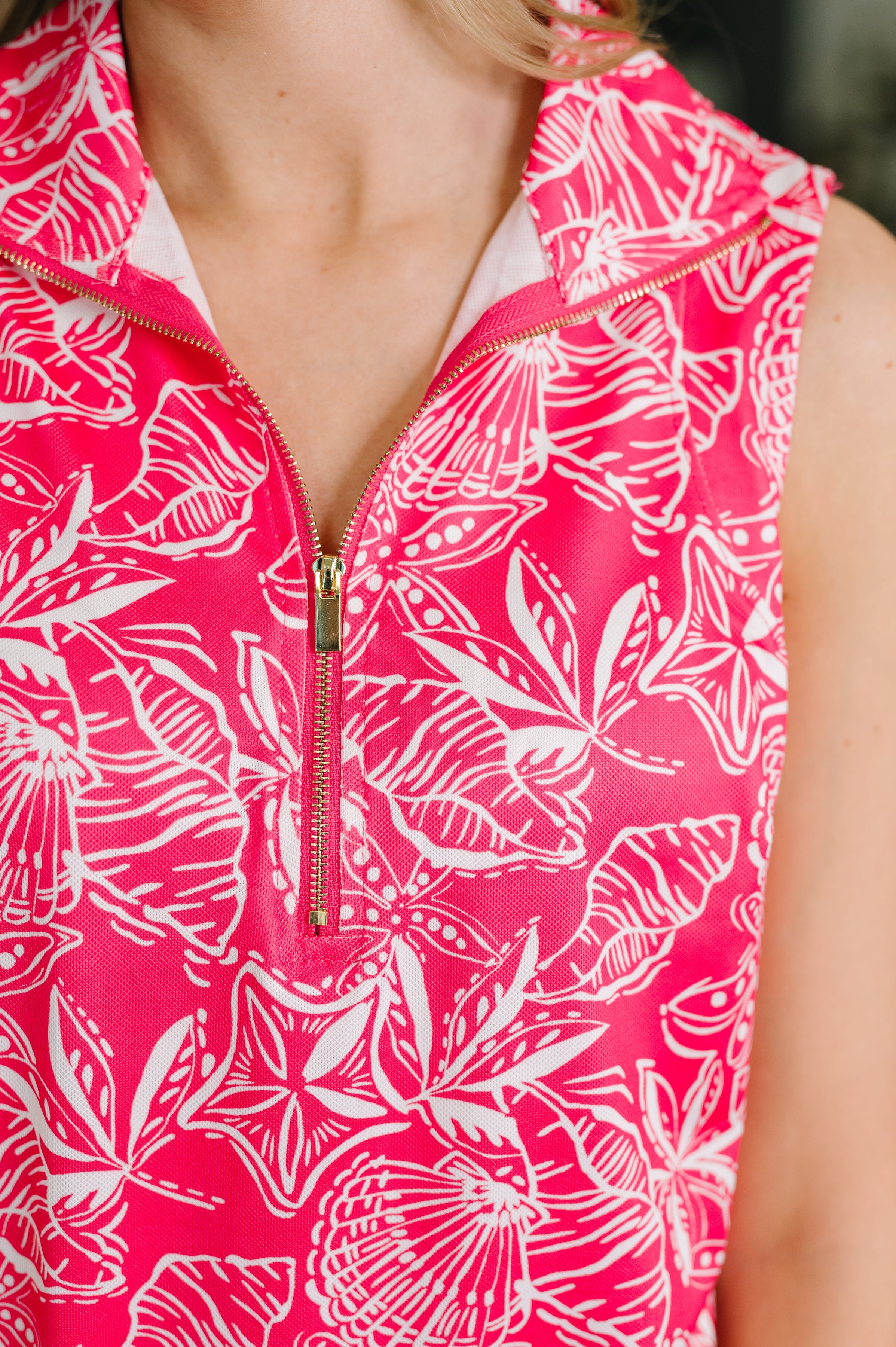 Dear Scarlett Harbour Quarter Zip Dress in Coastal Pink Womens