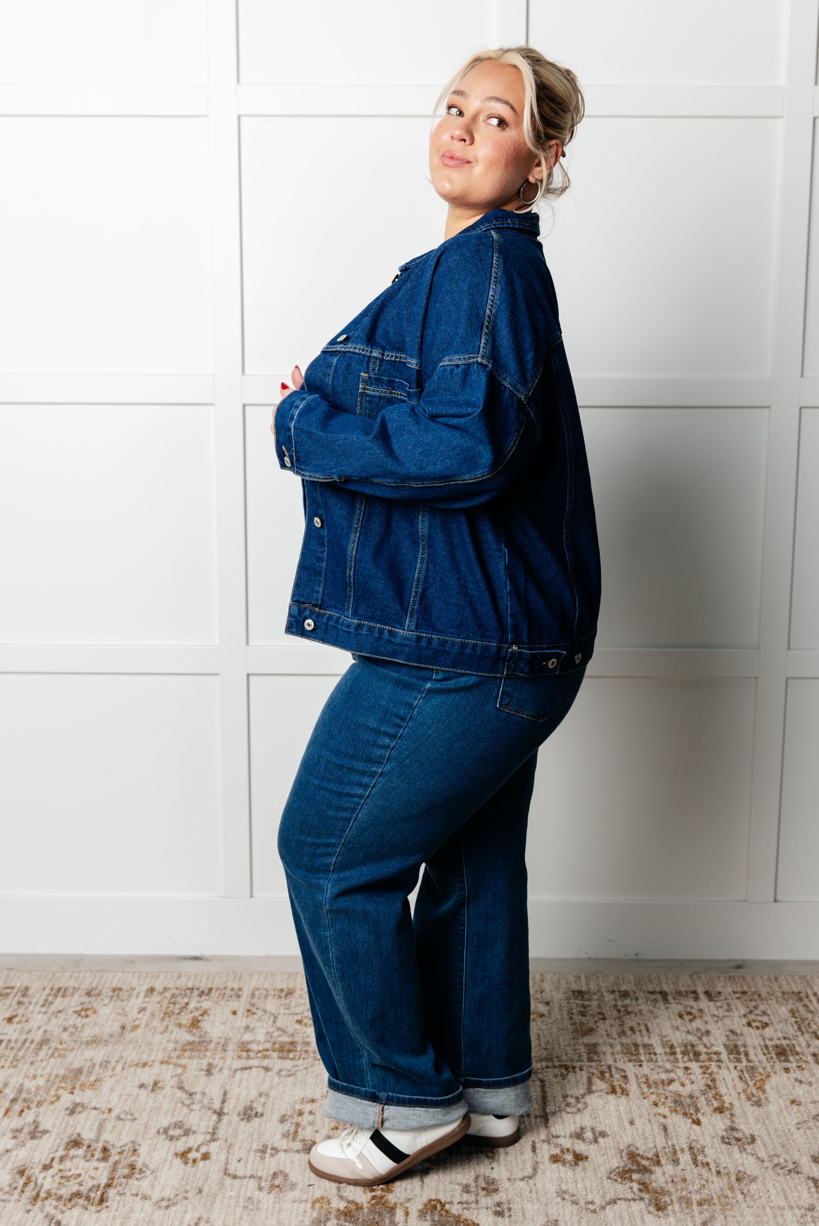 One Eleven North Have We Met Oversized Denim Jacket Denim