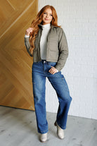 Mittoshop Hear Me Out Lightweight Puffer Jacket in Olive Layers
